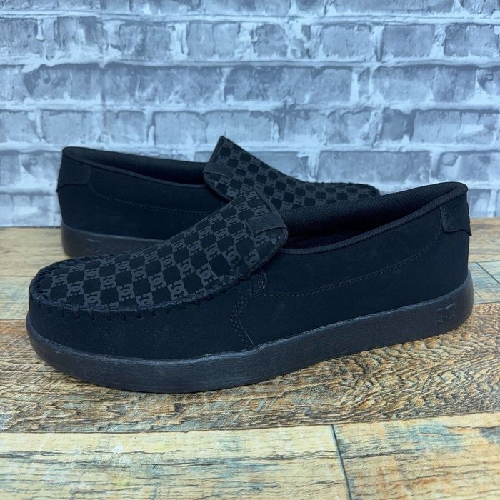Dc DC Shoes Villain-2 Loafers Skate Slip-On Logo Leather Black | Grailed