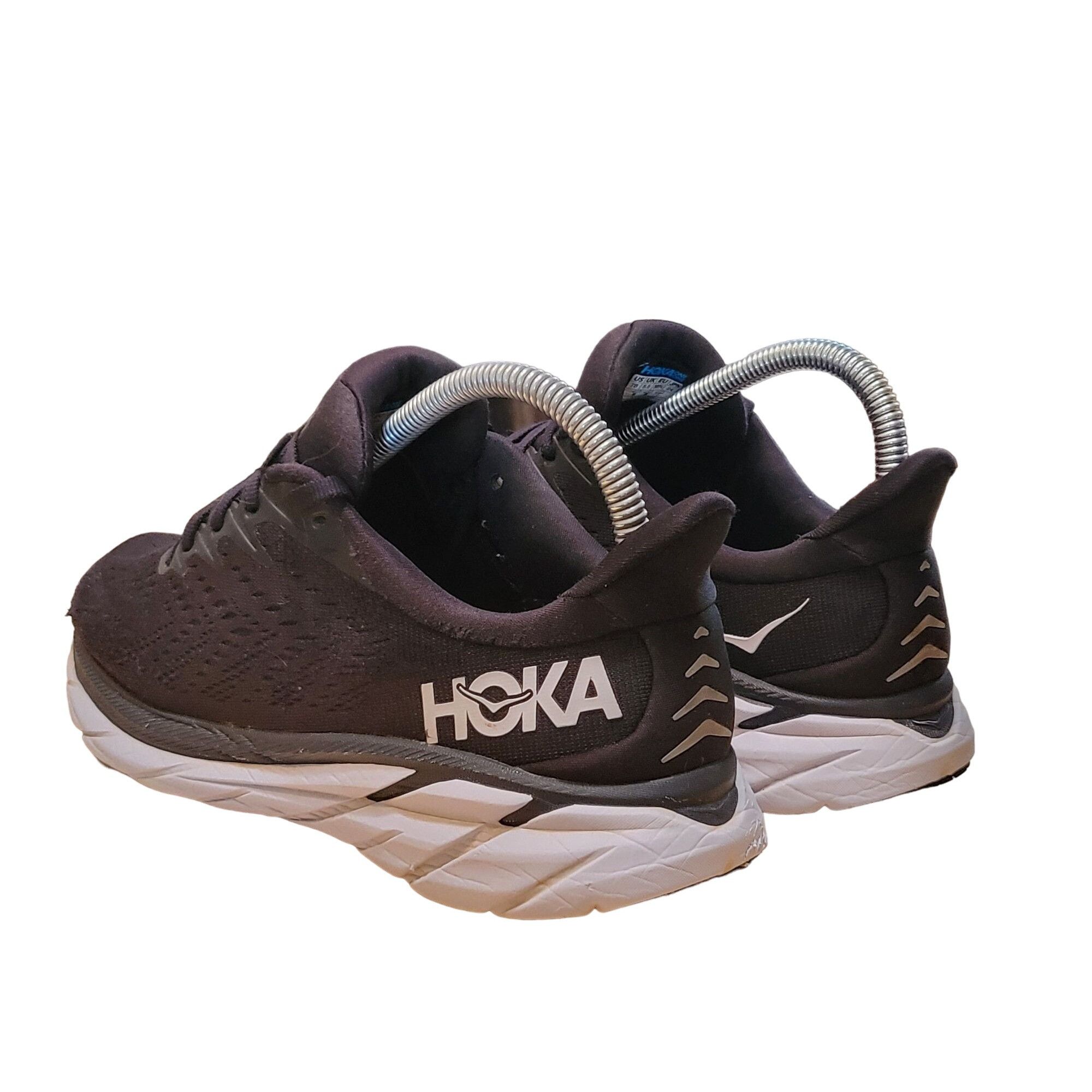 Hoka Hoka One One Clifton 8 Women Sz 7B Black Low Top Lace Up Ath Size US 7 / IT 37 - 2 Thumbnail