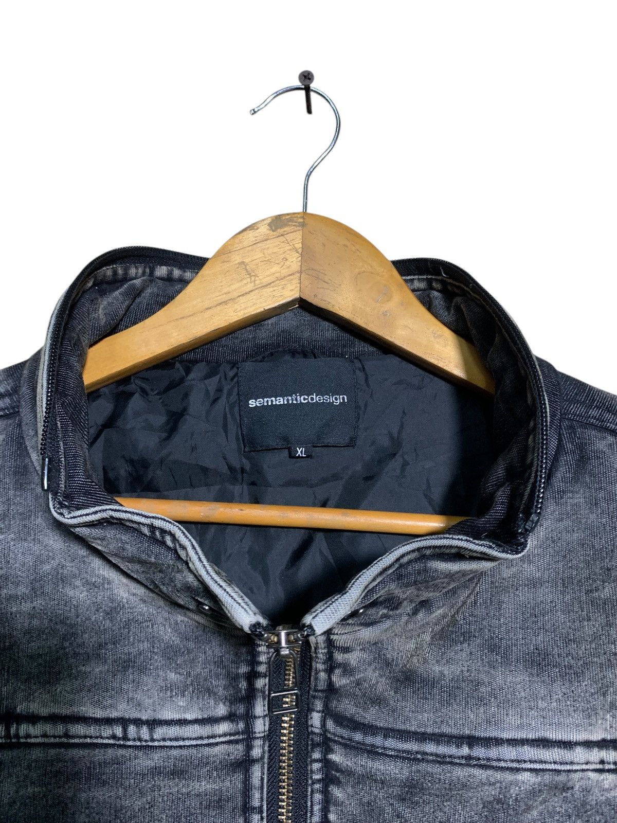 Japanese Brand × semanticdesign 🔥SEMANTIC DESIGN ACID WASHED BIKERS JACKET Size US XL / EU 56 / 4 - 5 Thumbnail