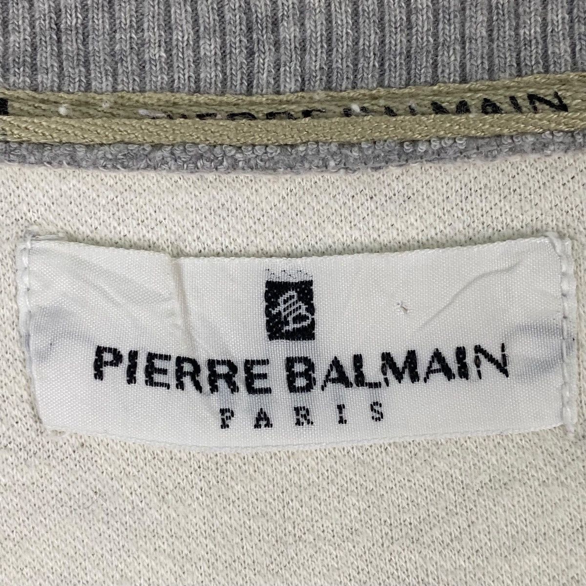 Pierre Balmain Vintage Paris Pierre Balmain Big Crewneck Sweatshirt Gray Size M / US 6-8 / IT 42-44 - 6 Thumbnail