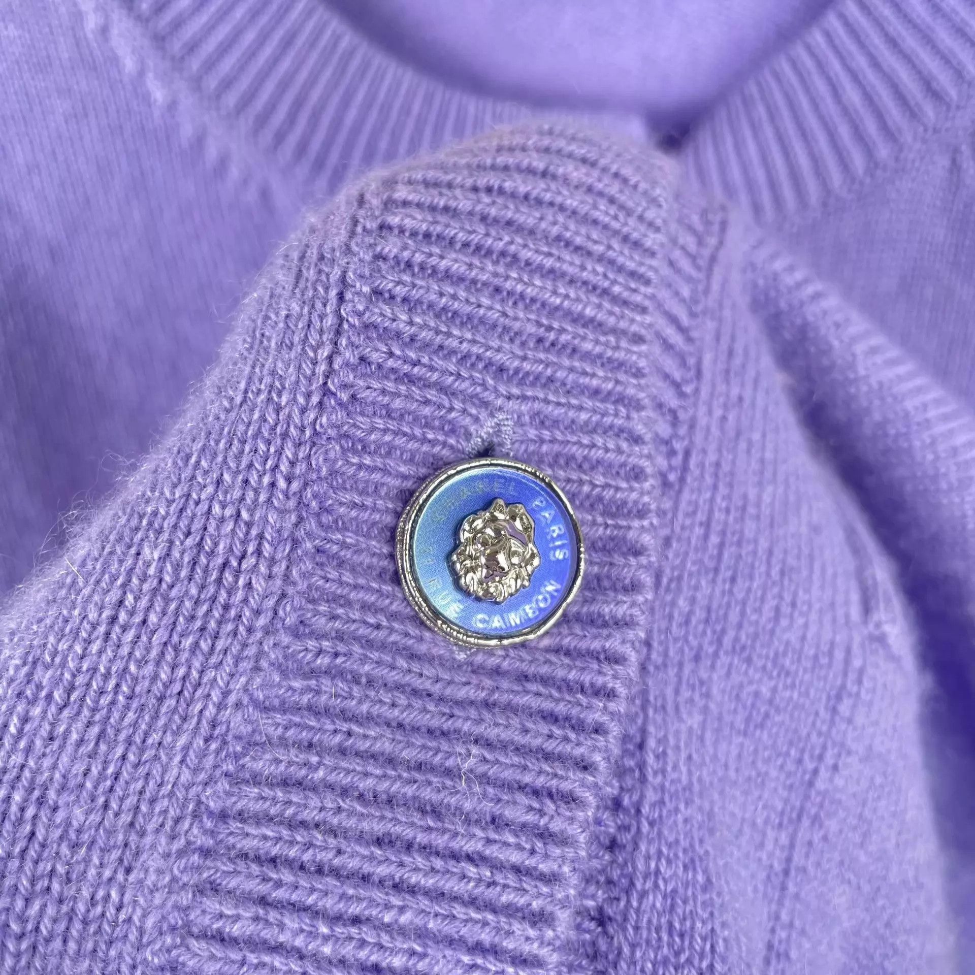 Chanel Chanel Purple Short-Sleeve Cardigan 36 Size XS / US 0-2 / IT 36-38 - 7 Thumbnail
