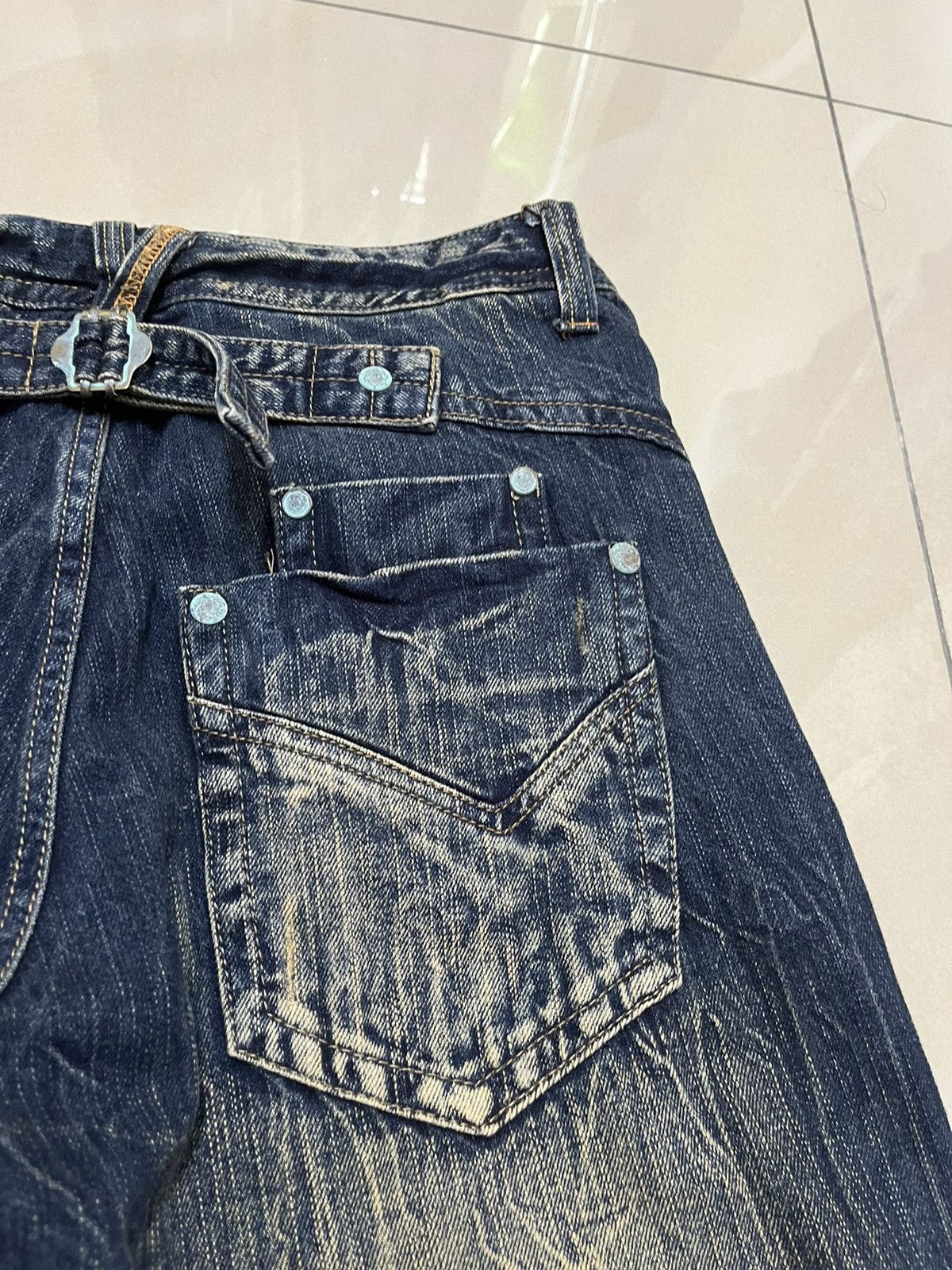 If Six Was Nine blow by blue distressed mud rusty thunder denim buckle back Size US 32 / EU 48 - 18 Thumbnail