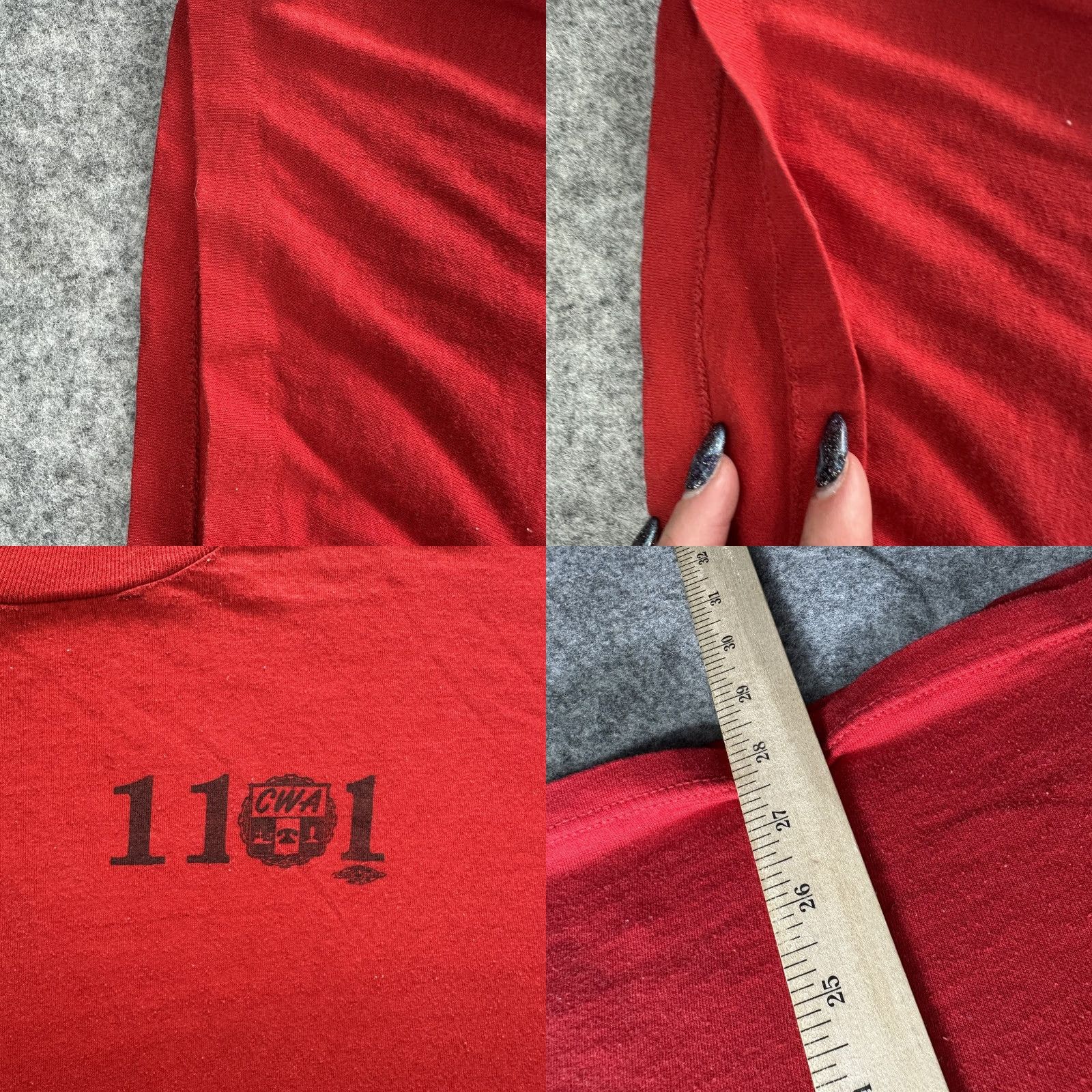 Vintage VINTAGE CWA Union Graphic T-Shirt Men XL Red 90s Workwear Vintage Communications Size US XL / EU 56 / 4 - 8 Thumbnail