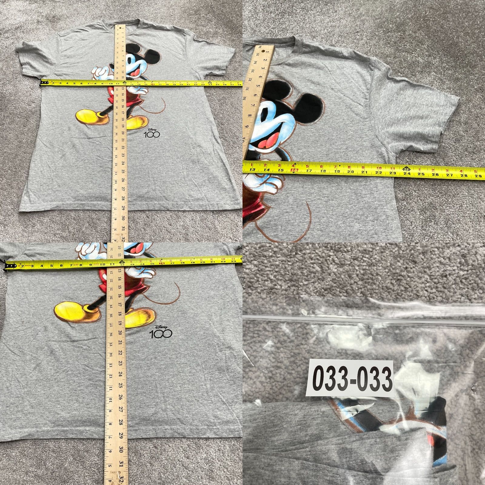 Disney Disney Mickey Mouse Graphic T-Shirt Mens XL Gray Crew Neck Short Sleeve Tee Top Size US XL / EU 56 / 4 - 8 Thumbnail