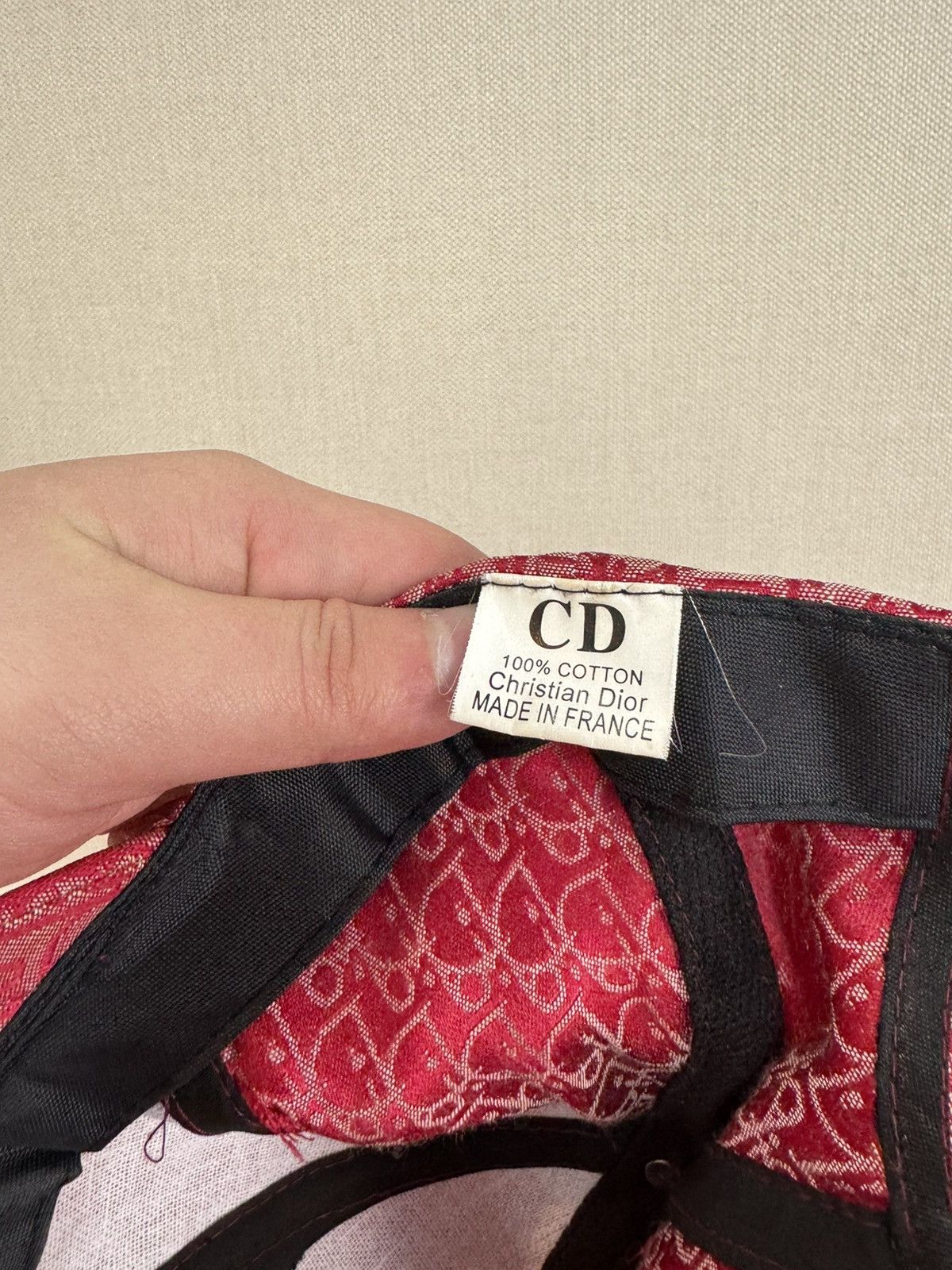 Christian Dior Monsieur Christian Dior Monogram Vintage 90s Red Hat Cap Size ONE SIZE - 5 Thumbnail