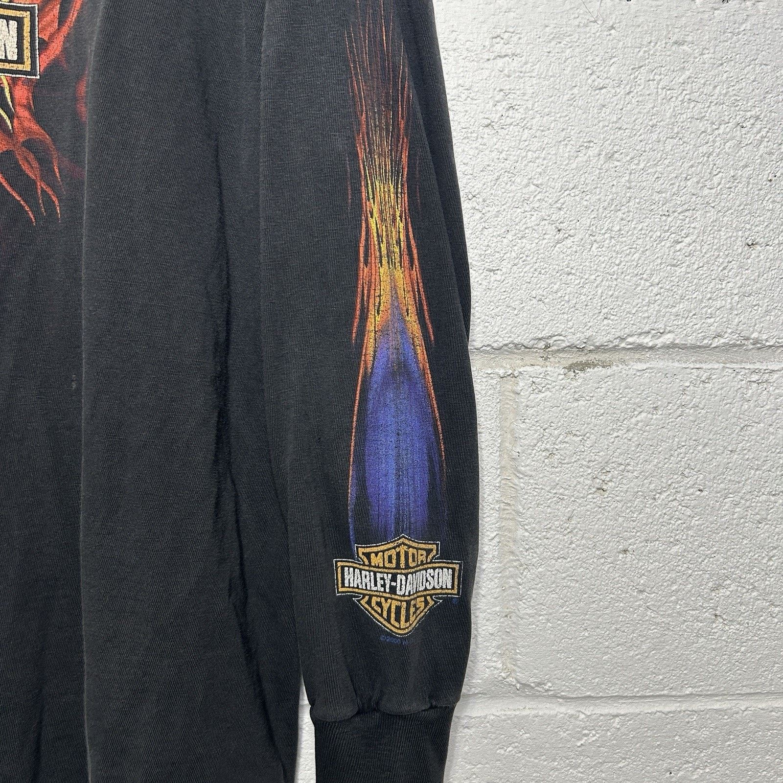 Harley Davidson Y2K Harley Davidson Purple Eagle Flame Long-Sleeve Size US L / EU 52-54 / 3 - 5 Thumbnail