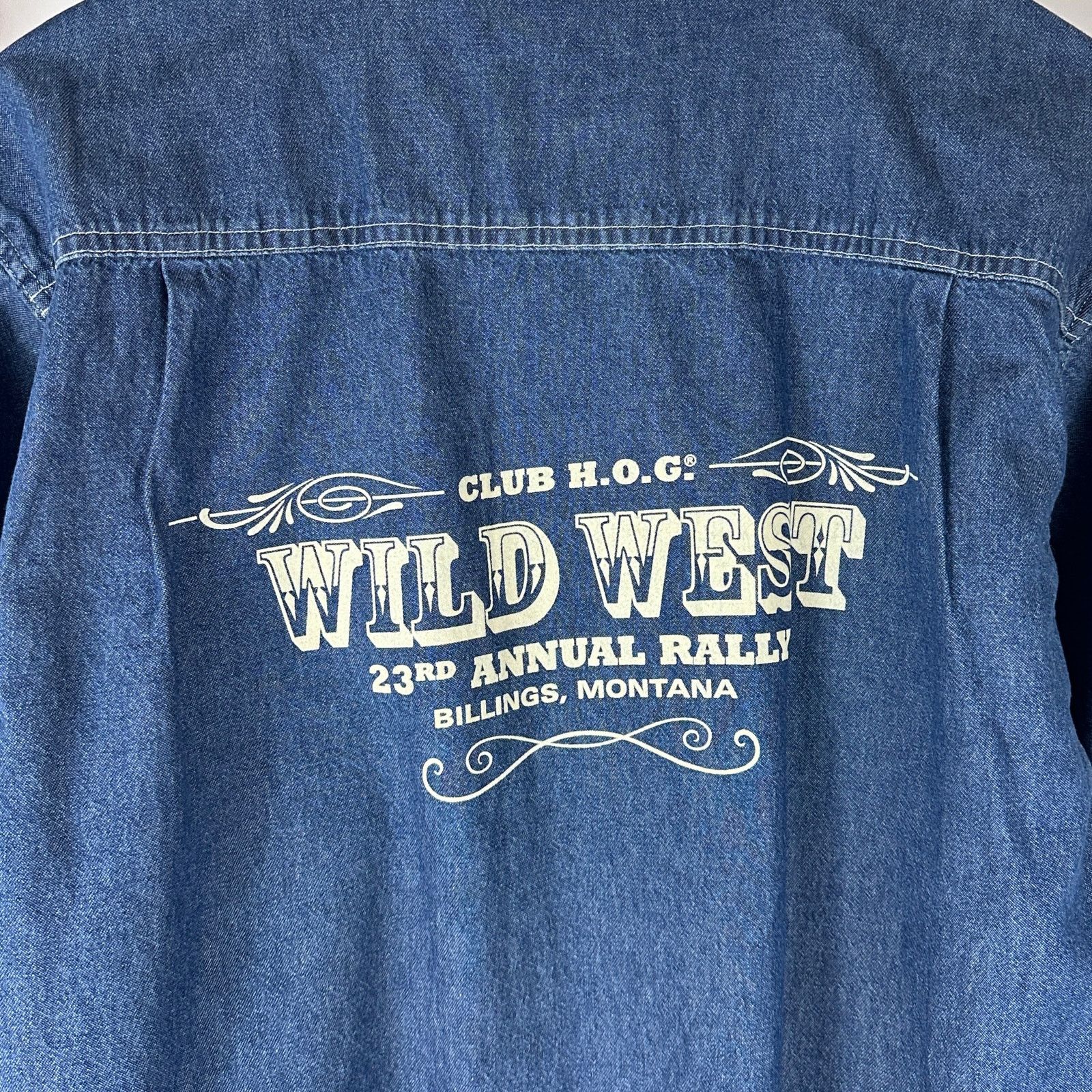 Harley Davidson Wild West Rally Staff Button-Up Shirt Size US M / EU 48-50 / 2 - 5 Thumbnail