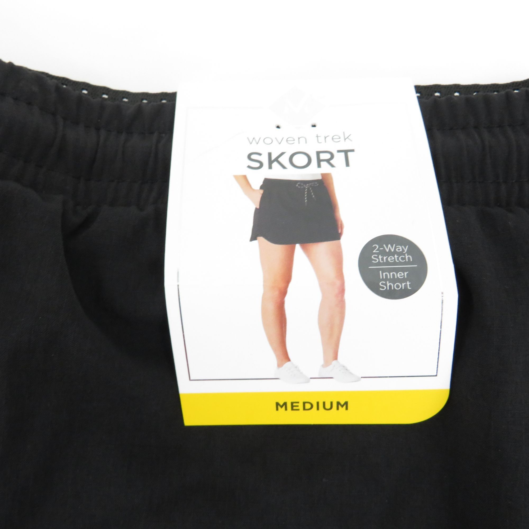 Other Members Mark Woven Trek Skort M Black 2-Way Stretch Elastic Size 30" / US 8 / IT 44 - 2 Thumbnail