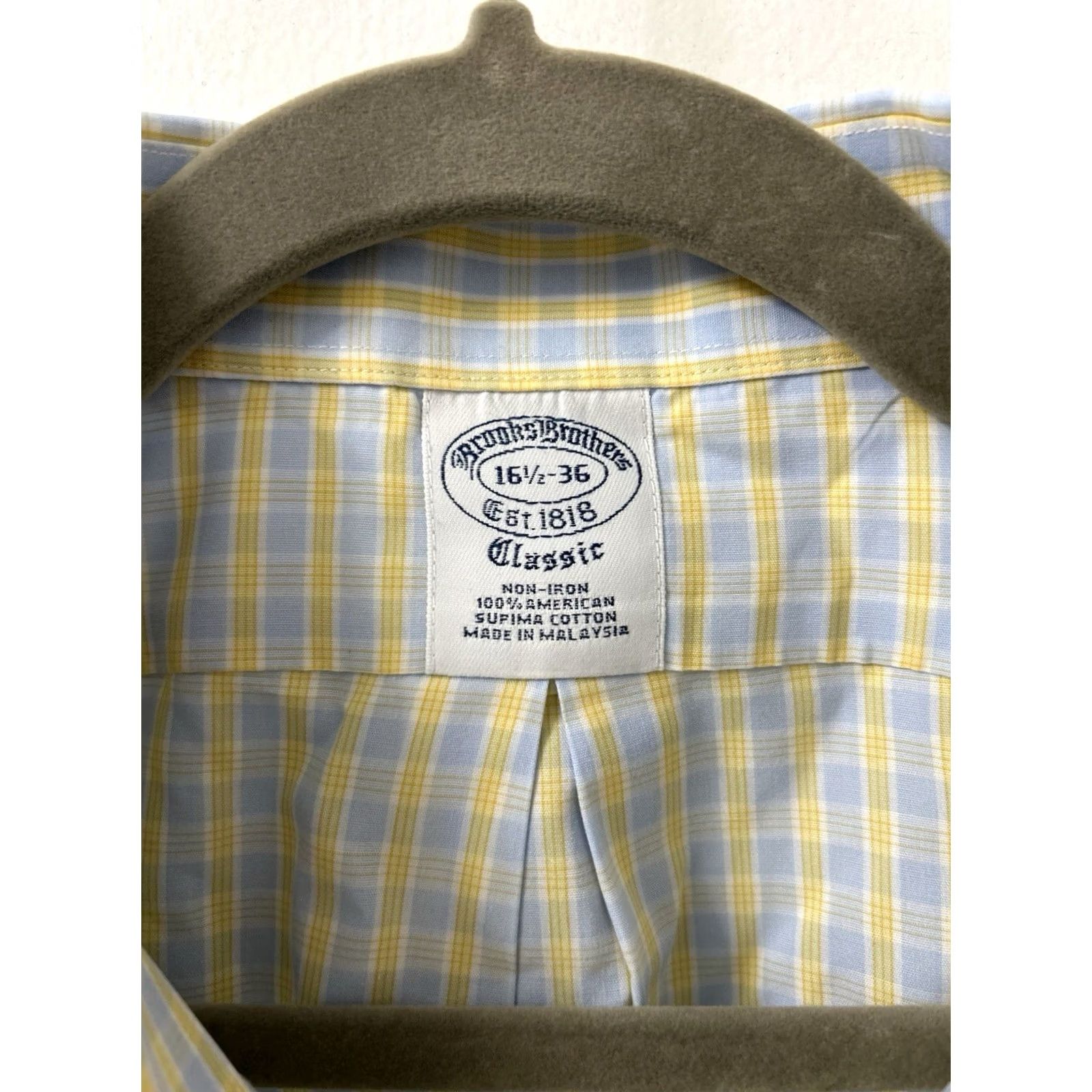 Brooks Brothers Brooks Brothers Classic Shirt Mens 16.5 36 Multicolor Non-Iron Supima Cotton Dress Shirt Long Sleeve Size US XL / EU 56 / 4 - 5 Thumbnail