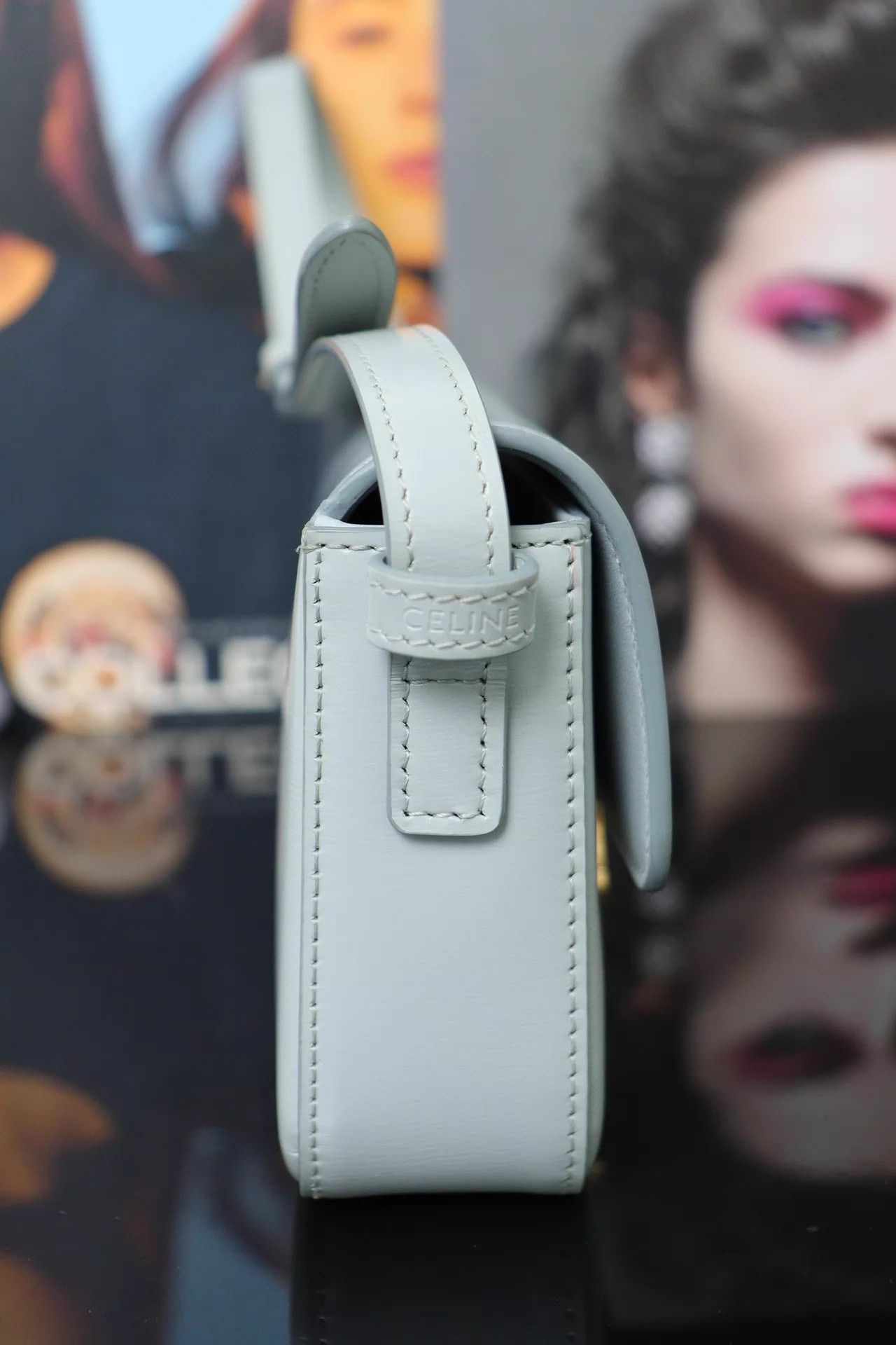 Celine Celine Triomphe Armpit Bag 20x11x4 22Y No Acc Size ONE SIZE - 4 Thumbnail