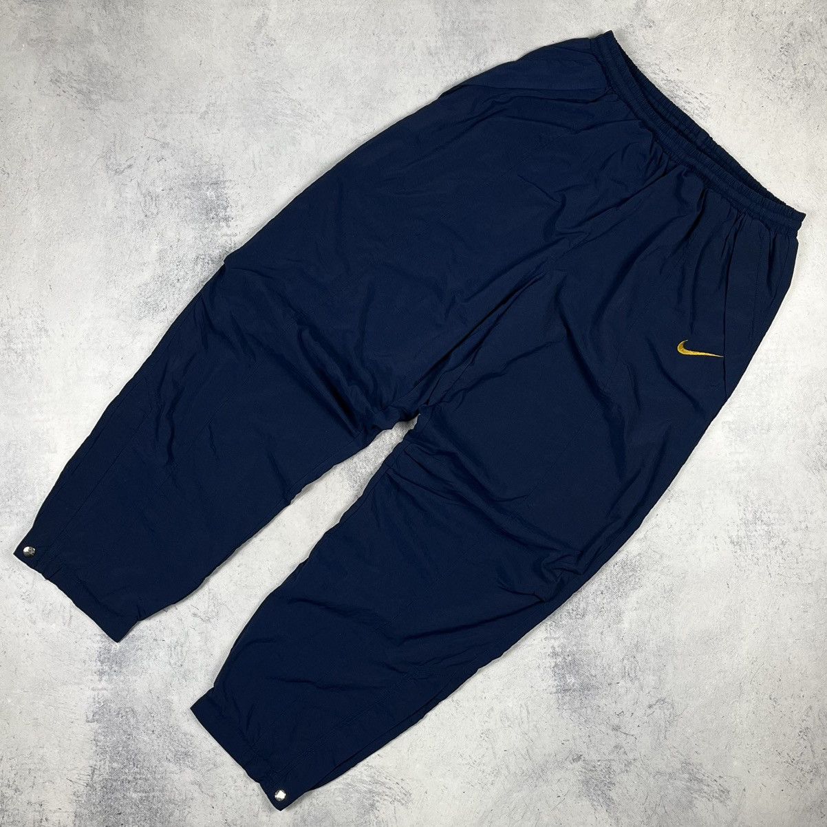 Nike Vintage Nike swoosh y2k drill nylon track pants 90’s Size US 34 / EU 50 - 1 Thumbnail