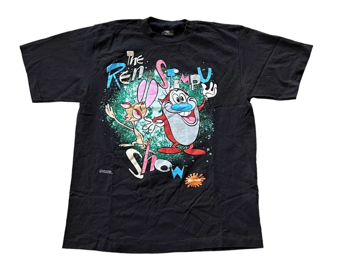 Changes Vintage 1991 Ren & Stimpy Show Nicktoons Graphic T-Shirt (L) Size US L / EU 52-54 / 3 - 1 Thumbnail