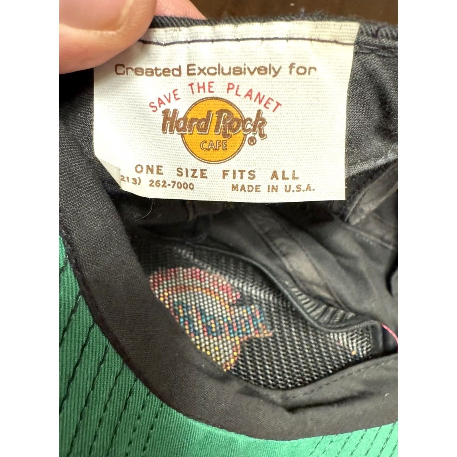 Hard Rock Cafe VINTAGE Hard Rock Cafe Hat Cap Cotton Black Adjustable Leather Strap Snapback Mens One Size Las Vegas USA Vintage Size ONE SIZE - 4 Thumbnail