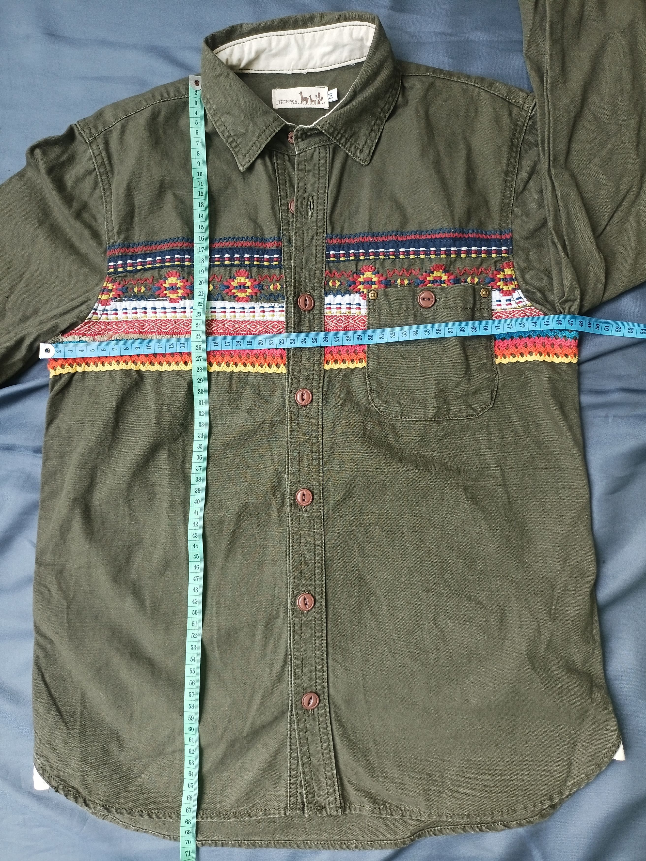 Japanese Brand × Pure Blue Japan TITICACA Cotton Canvas Embroidery Navajo Style Long Sleeve Size M / US 6-8 / IT 42-44 - 6 Thumbnail