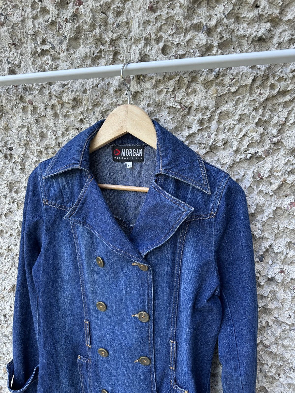 Morgan De Toi Vintage 2000s Morgan denim trench coat Size M / US 6-8 / IT 42-44 - 3 Thumbnail