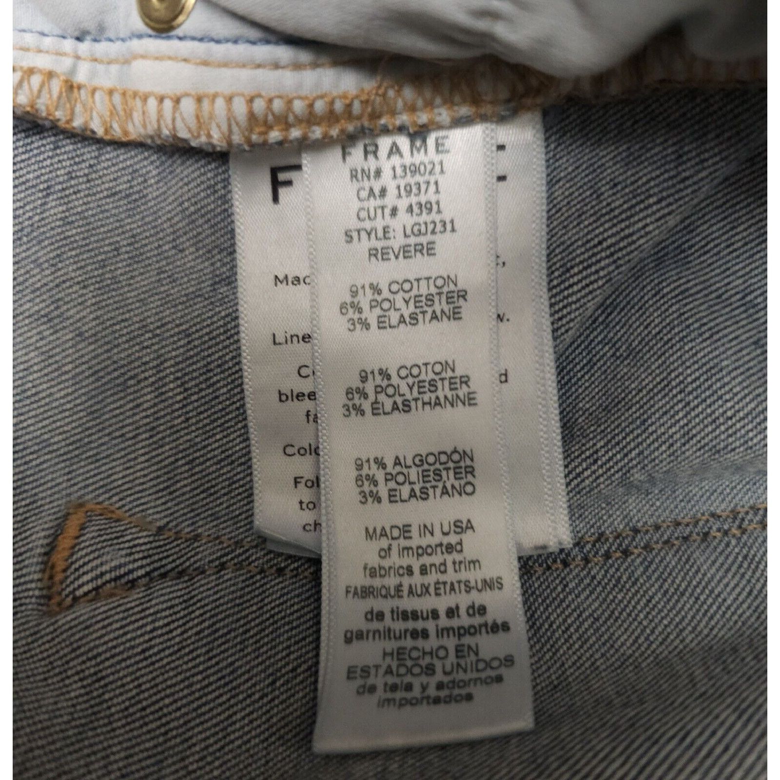 Frame Frame Le Garcon Jeans in Revere Wash USA Size 29 W 33 Size 29" - 7 Thumbnail