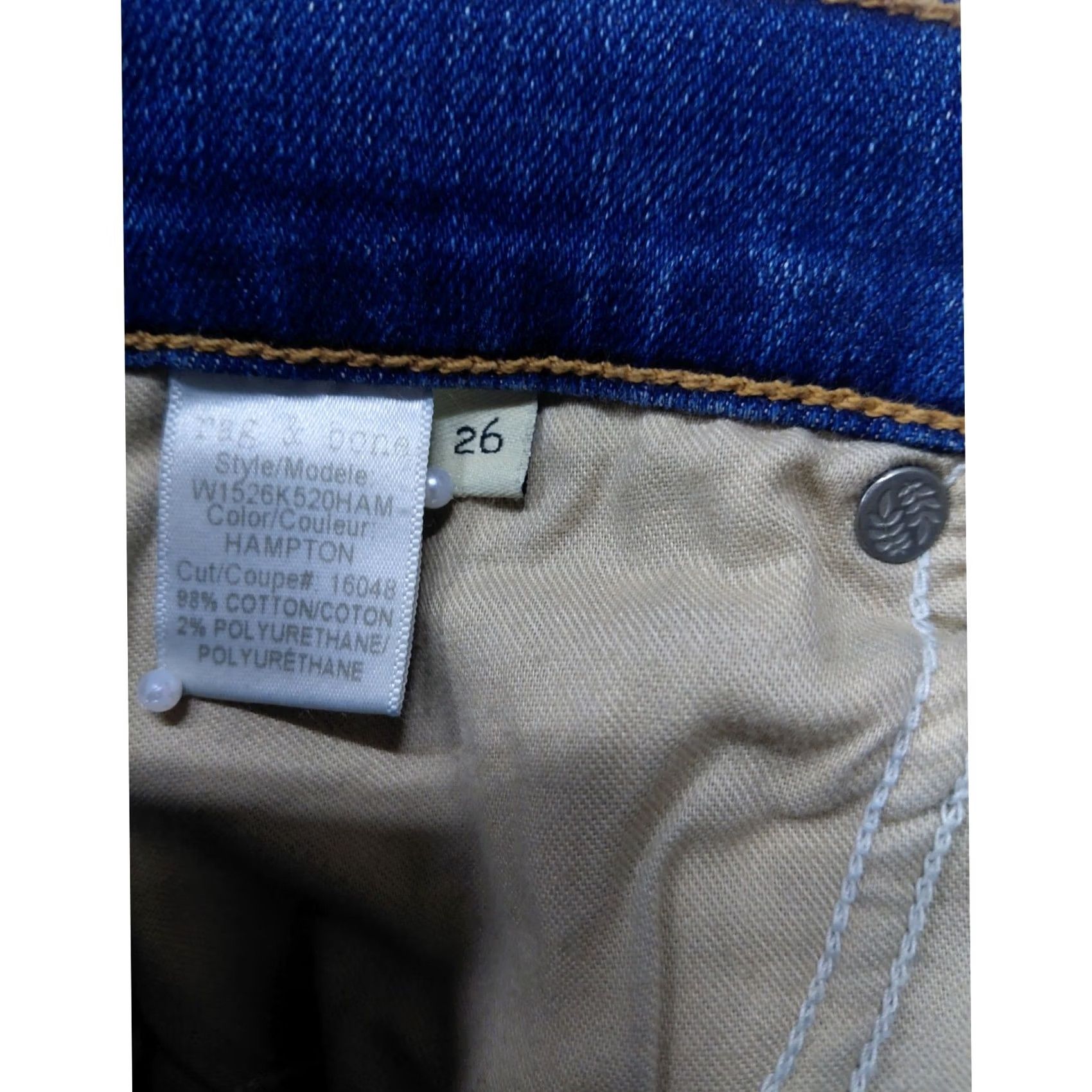 Paige PAIGE Blue Denim Jeans Women Solid Slim Size 26 Size 26" / US 2 / IT 38 - 6 Thumbnail