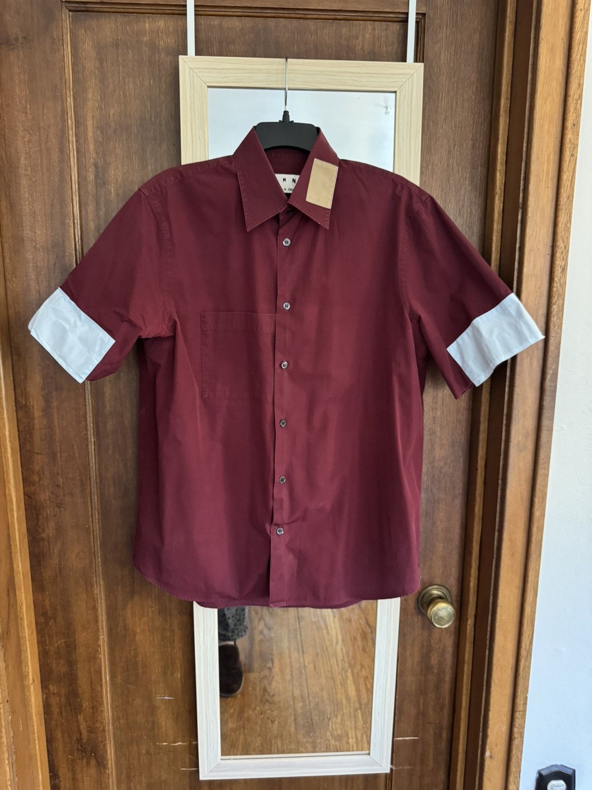 Marni Abstract Short Sleeve Button Up Shirt