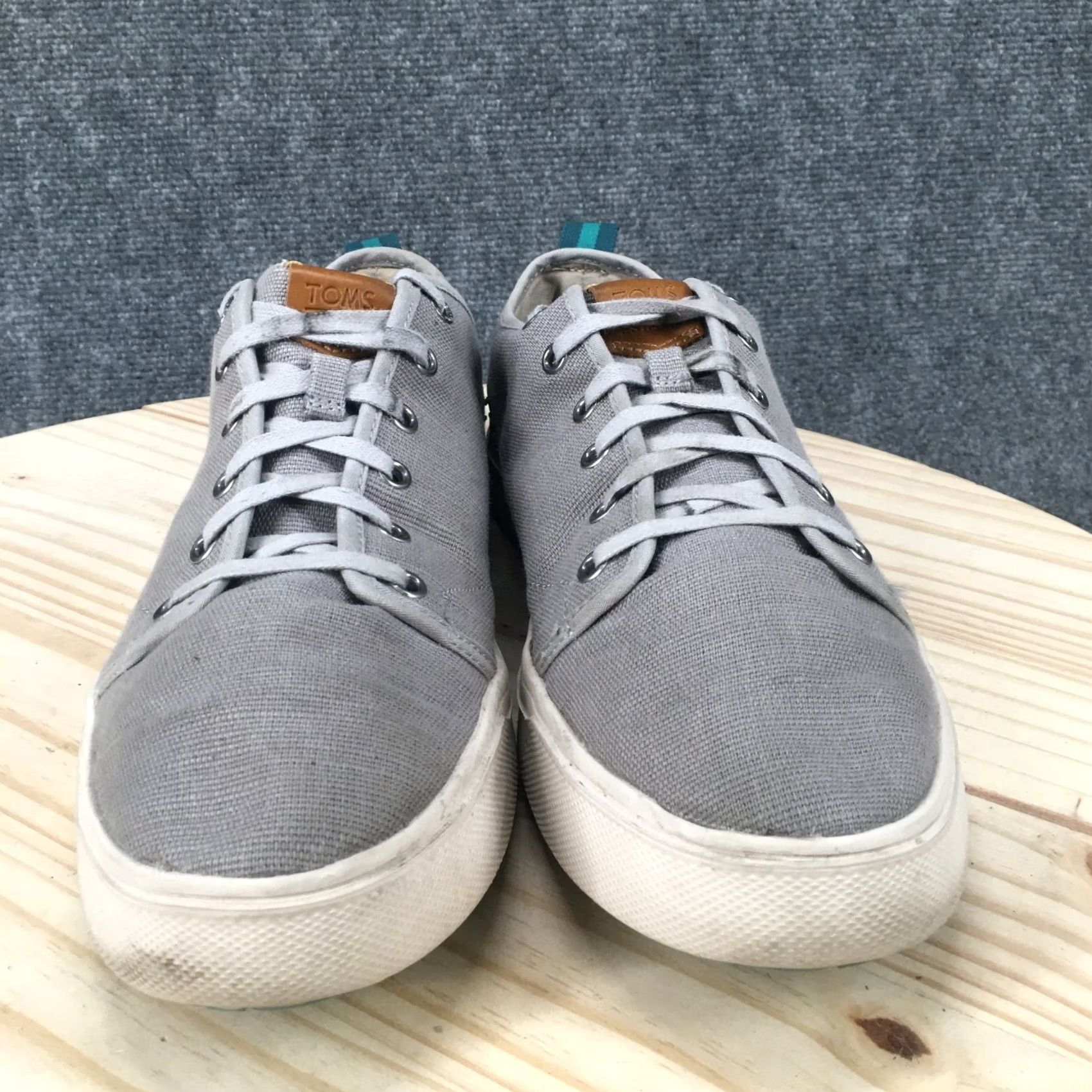 Toms Toms Shoes Mens 11.5 Trvl Lite Low Top Sneakers Lace Up Gray Canvas Shoes Velcro? Size US L / EU 52-54 / 3 - 7 Thumbnail