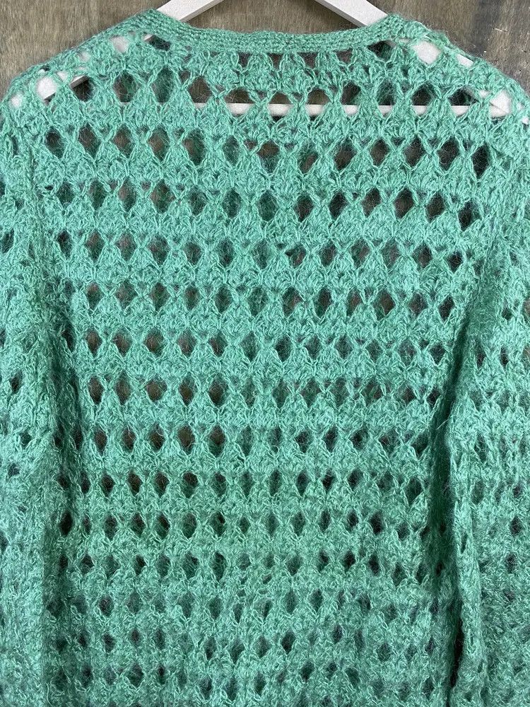 Vintage DL Japan Homespun green crochet Knitwear #Z025 Size US XL / EU 56 / 4 - 17 Thumbnail