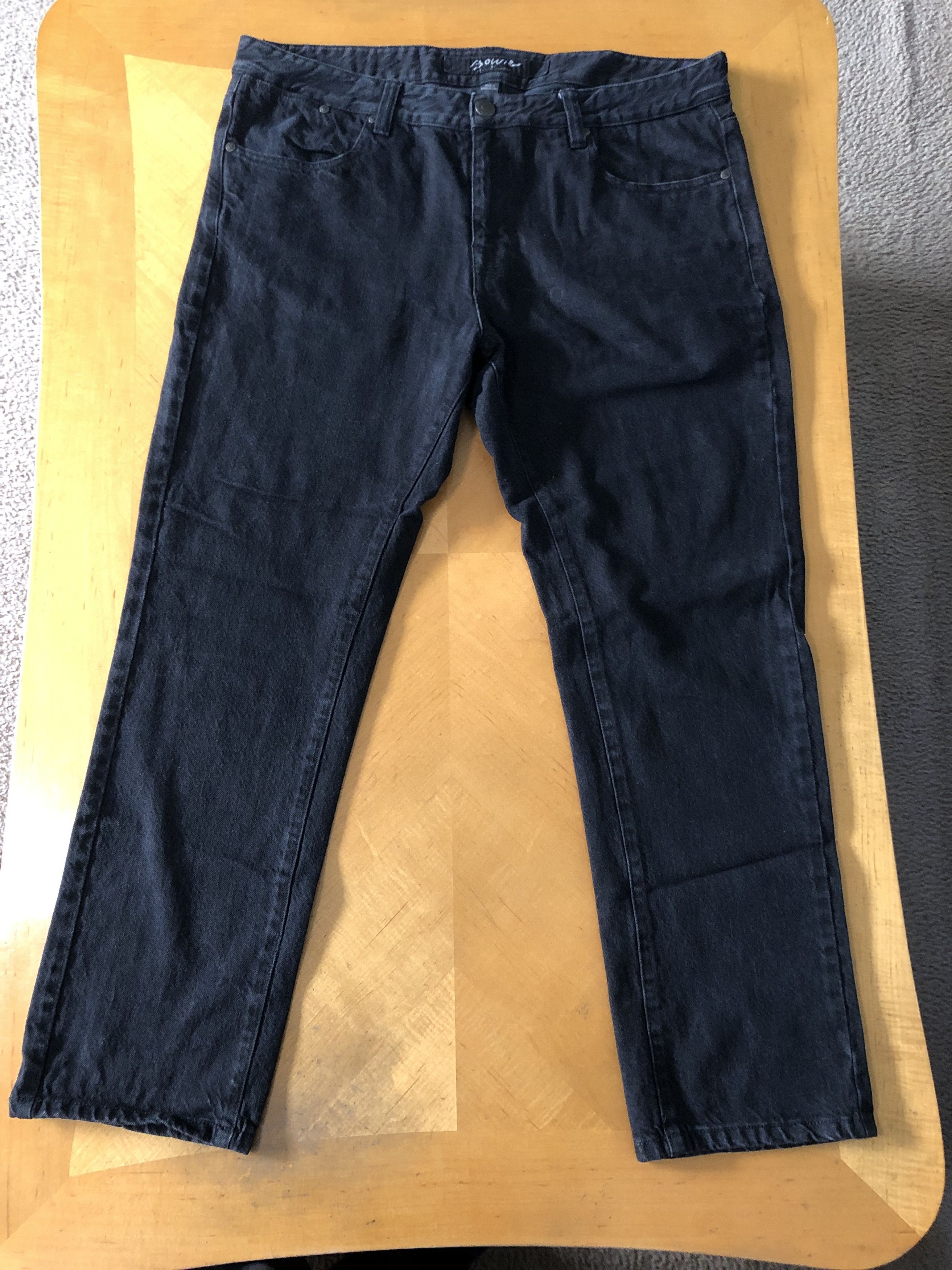 David Bowie by Keanan Duffty Black Jeans Mens Lightning Bolt