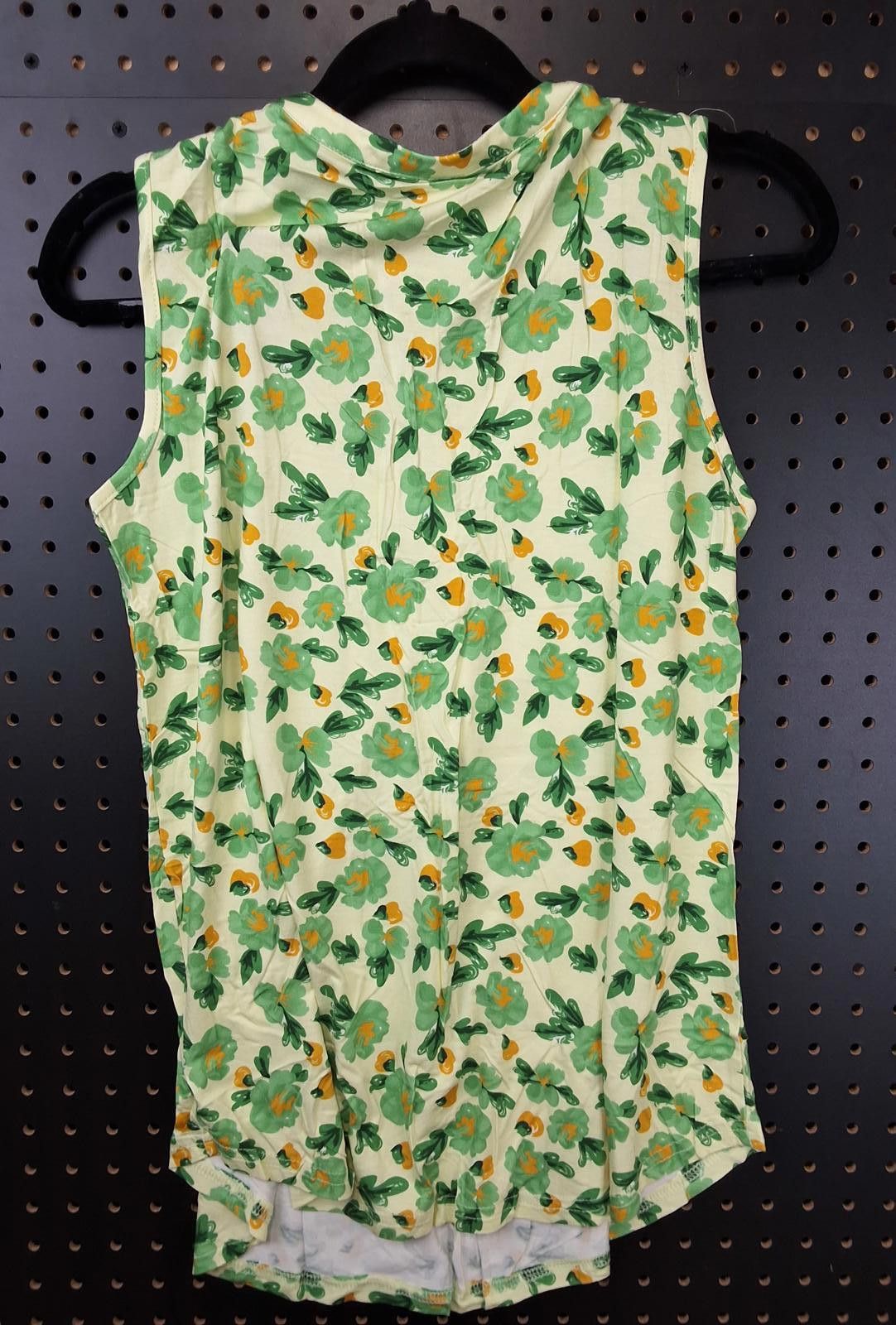 Other Chic Floral Sleeveless Blouse in Soft Yellow & Green Size S / US 4 / IT 40 - 2 Thumbnail
