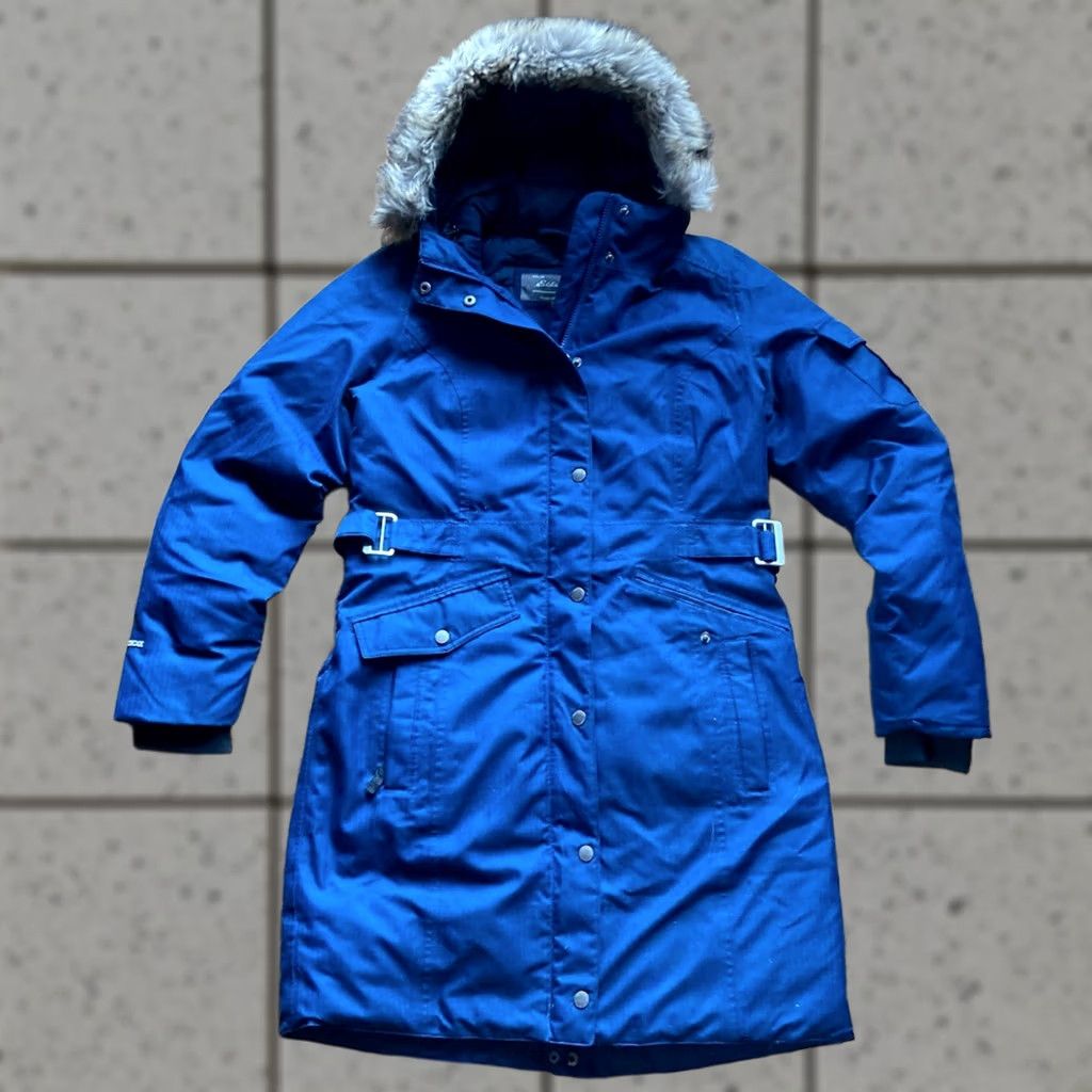 Eddie Bauer VINTAGE Eddie Bauer Jacket Womens S Blue Down Quilted Hooded Parka 80s 90s Versatile Winter Fall Womens Size S / US 4 / IT 40 - 1 Thumbnail