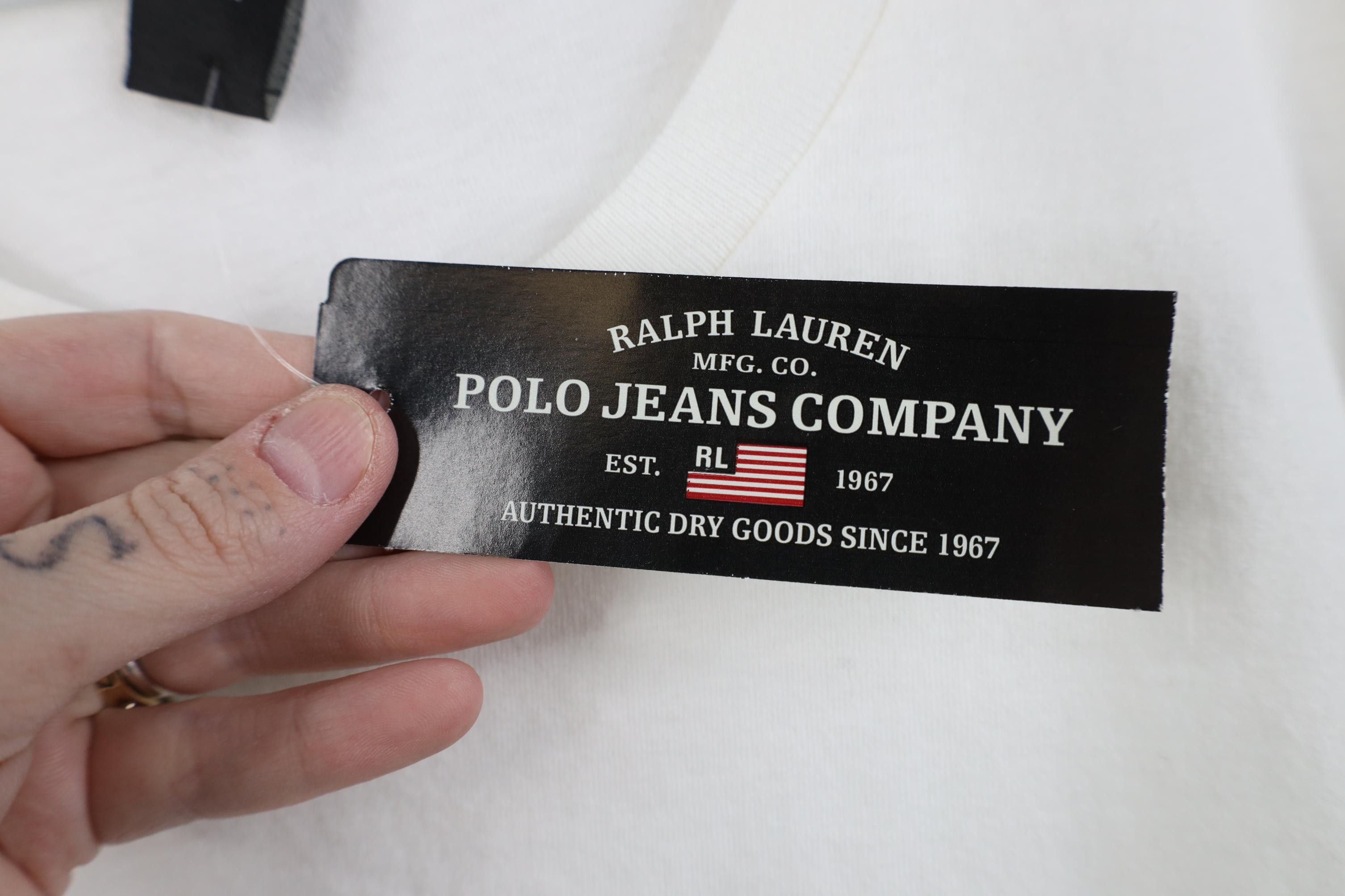 Polo Ralph Lauren Deadstock Vintage 90s Ralph Lauren Monogram Jumbo T-Shirt Size US XXL / EU 58 / 5 - 6 Thumbnail