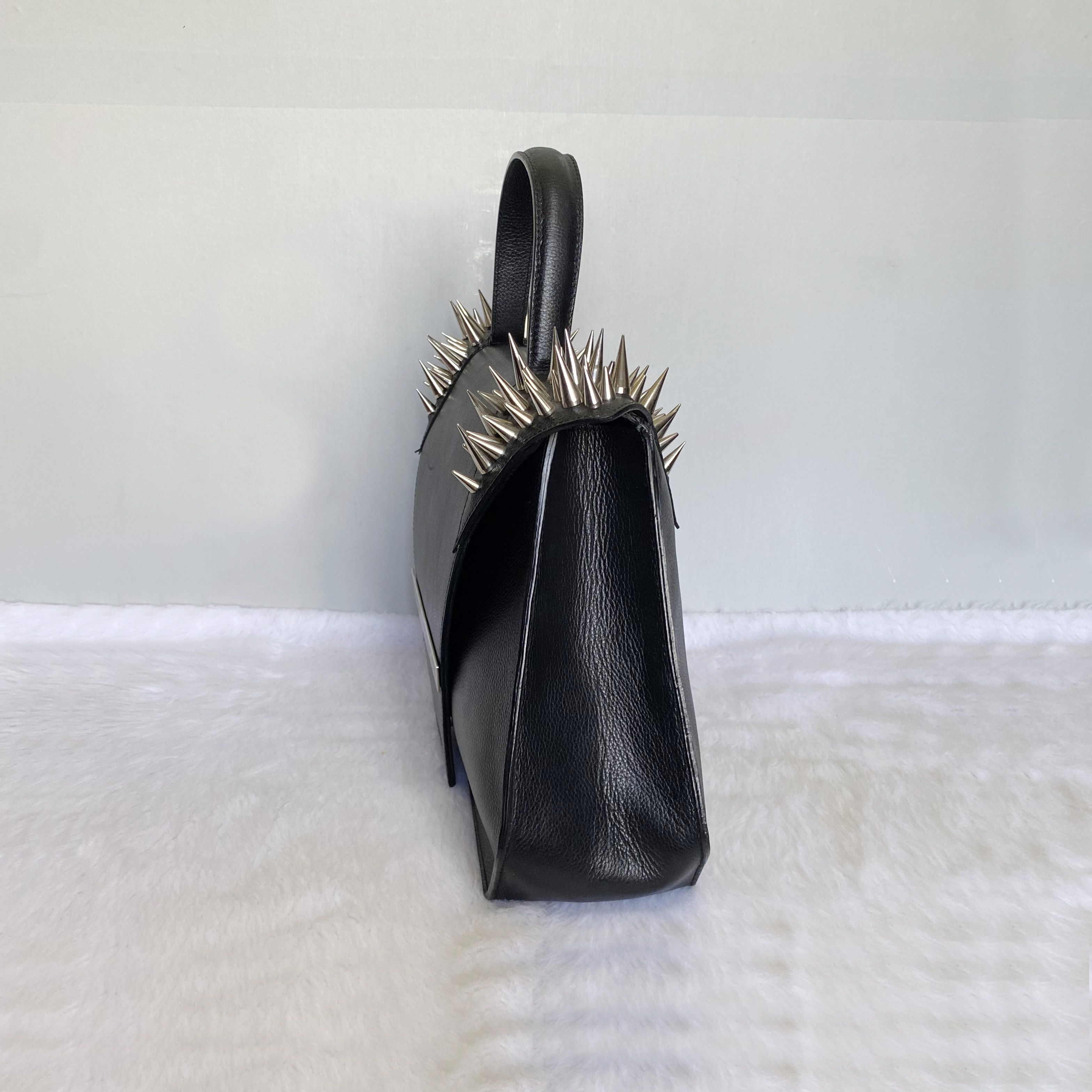 Other LYA LYA The Vault Black Leather Spiked Top Handle Bag Size ONE SIZE - 3 Thumbnail