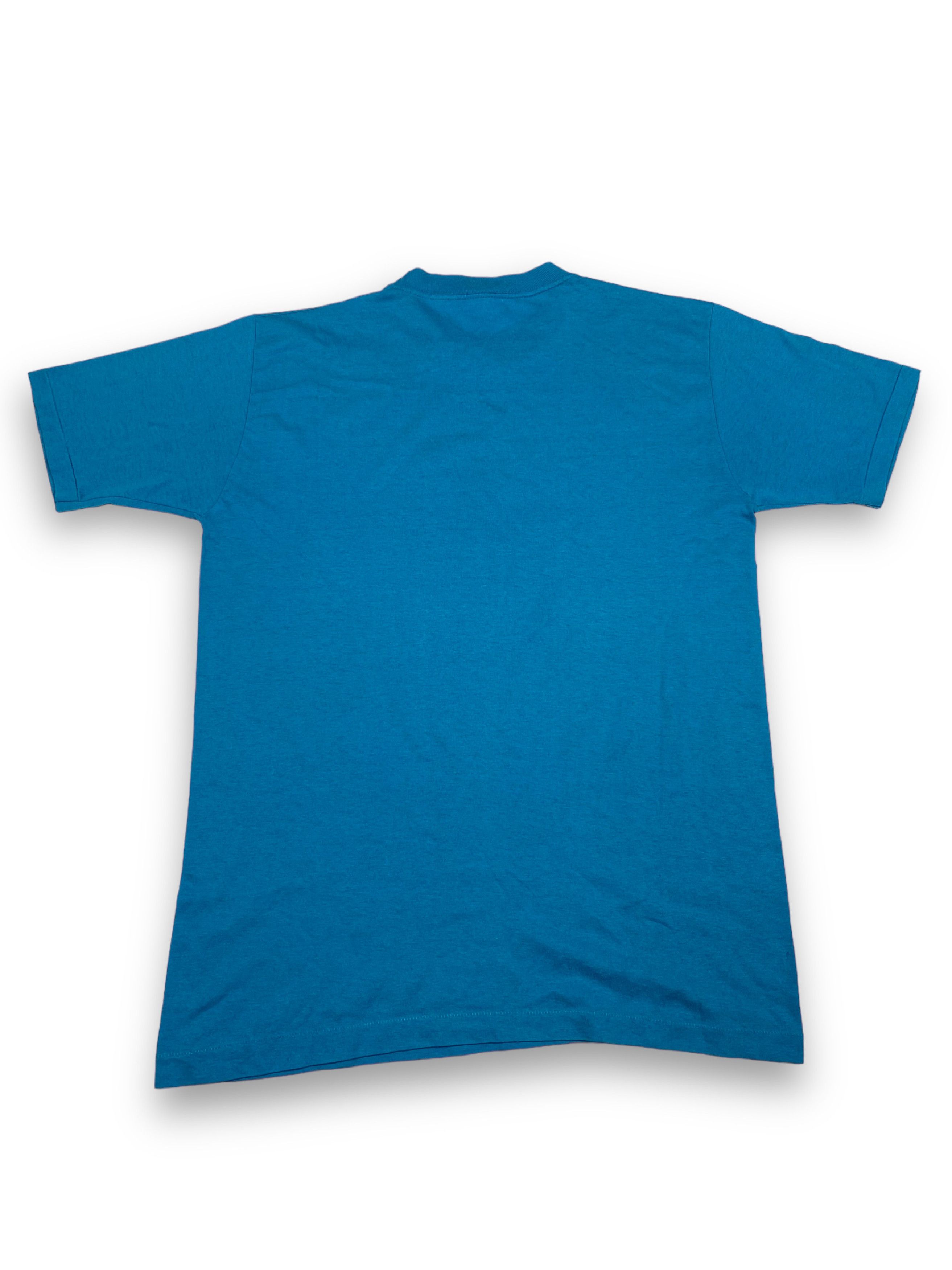 Vintage 80s Vintage SUNSHINE Made in USA Blue Single Stitch Tee M595 Size US M / EU 48-50 / 2 - 9 Thumbnail