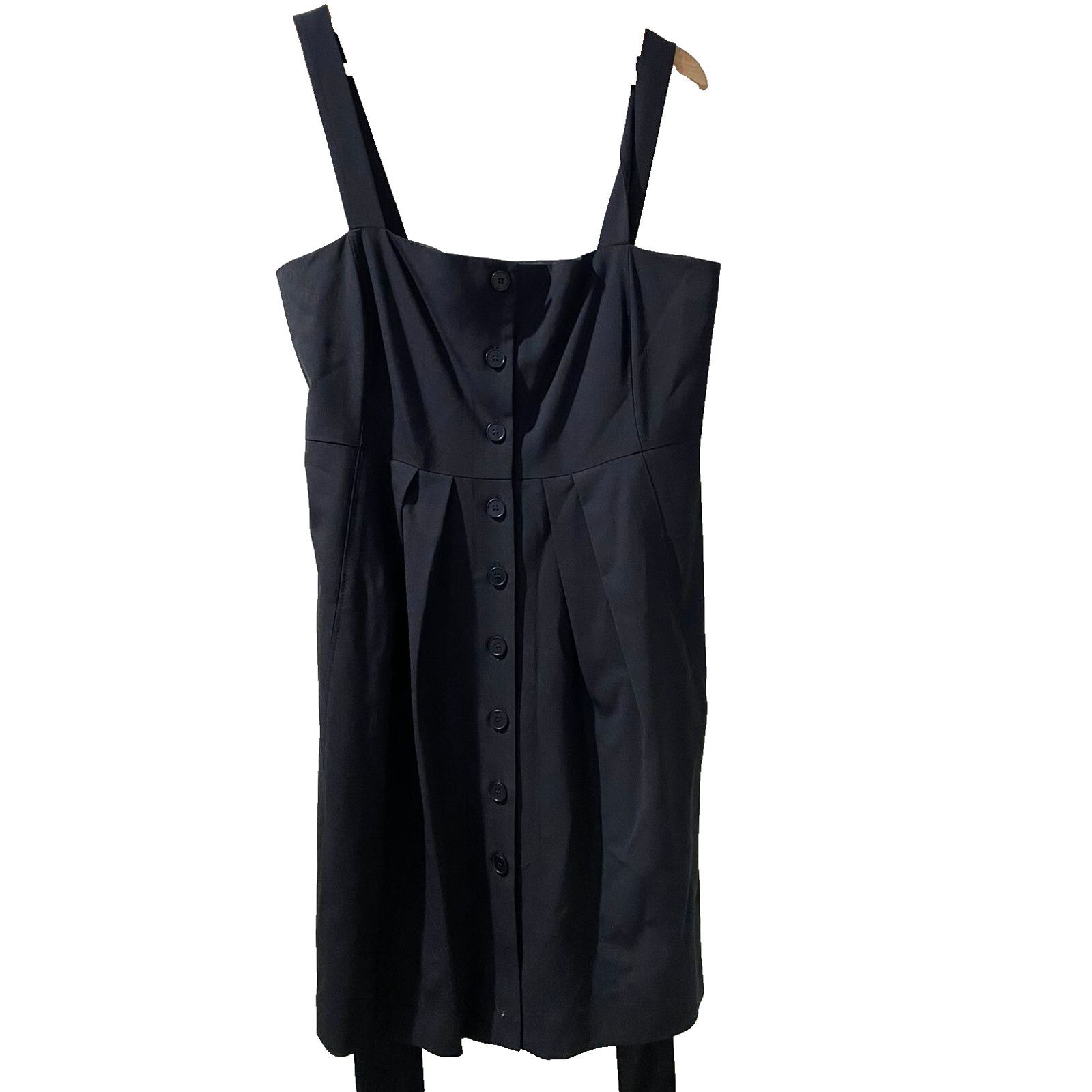 Theory Theory Square Neckline Mini Dress Wool Blend Size 10 A002020 Size L / US 10 / IT 46 - 2 Thumbnail