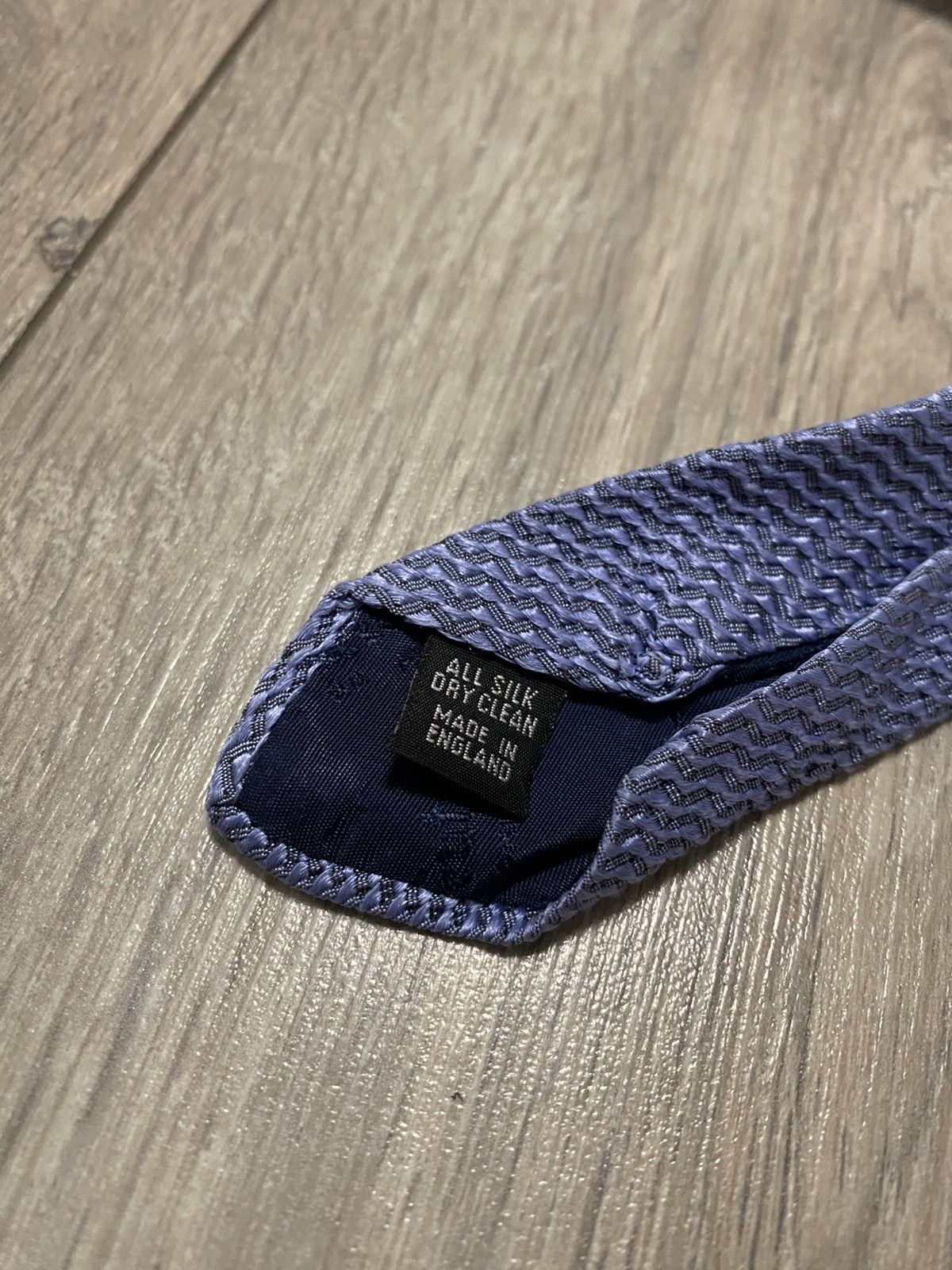 Aquascutum 🌊 Vintage Aquascutum Tie Silk England Designer Wave Pattern Size ONE SIZE - 5 Thumbnail