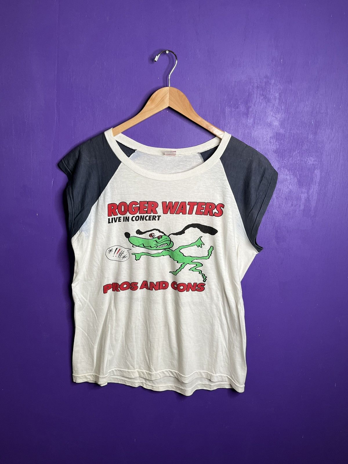 Band Tees × Vintage Vintage 1985 Roger Waters pros and cons tour tank top Size US L / EU 52-54 / 3 - 1 Thumbnail