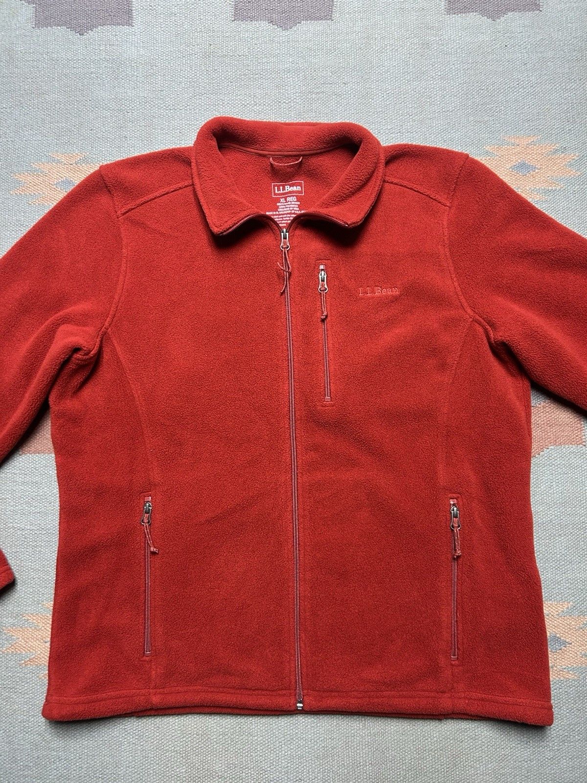 L.L. Bean LL Bean fleece jacket synchilla 3 pocket orange snow ski XL Size US XL / EU 56 / 4 - 2 Thumbnail