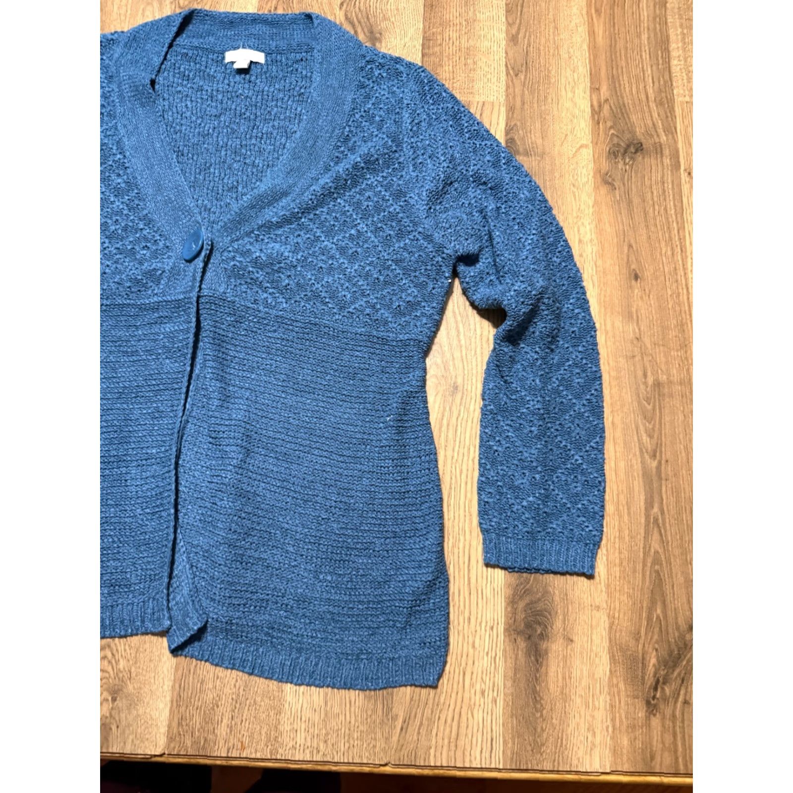 Charter Club Charter Club Sweater Cardigan, Women's XL, Blue, Long Sleeve, One Button, Button, Casual, Regular, Fall Winter Spring Summer, Women Size XL / US 12-14 / IT 48-50 - 4 Thumbnail