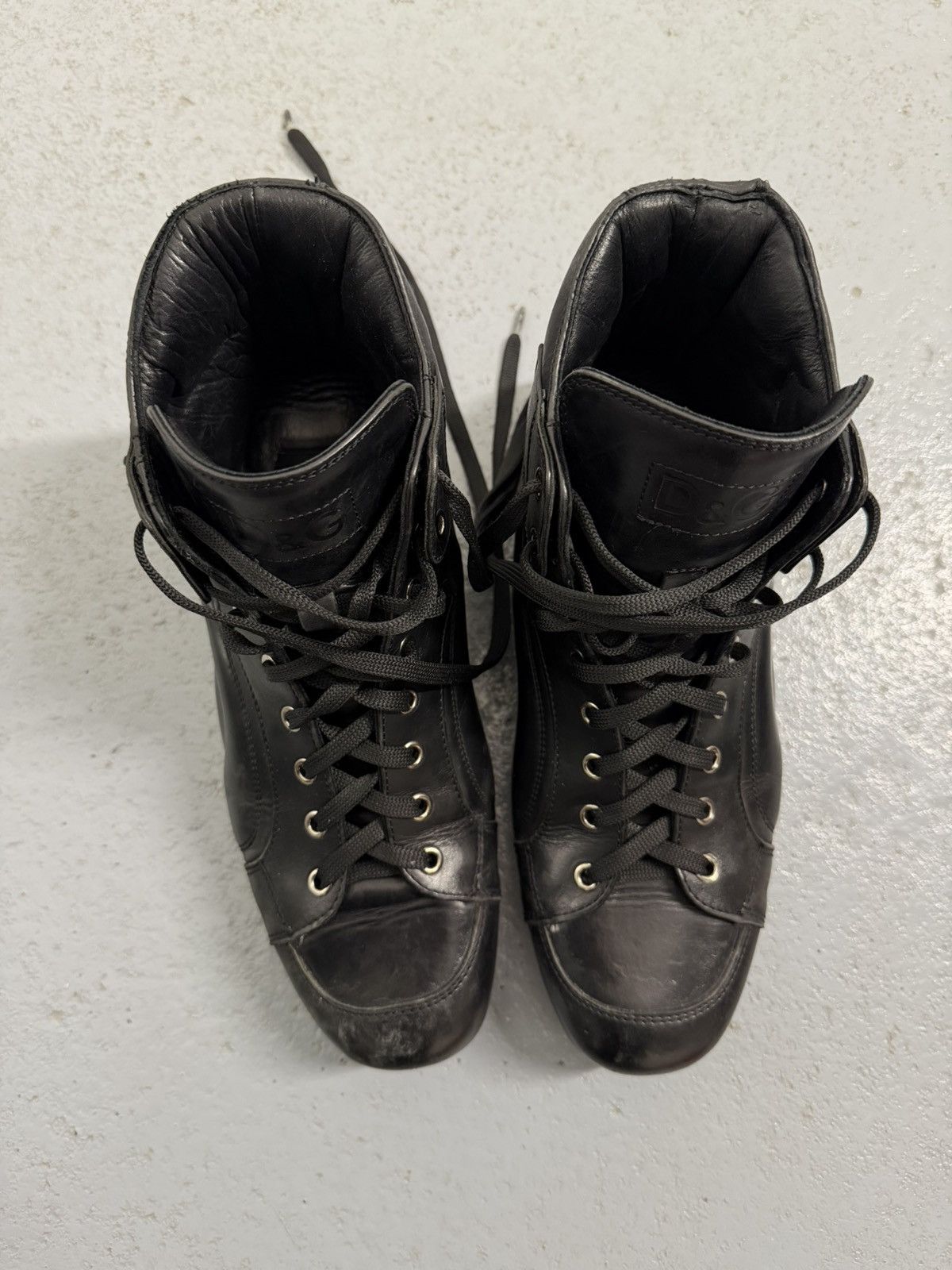 Dolce & Gabbana Vintage Dolce & Gabbana Combat Miltary Leather Sneakers Size US 8 / EU 41 - 6 Thumbnail