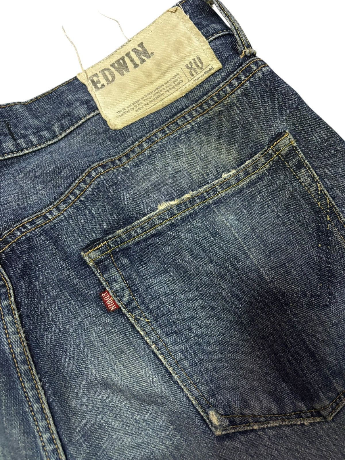 Edwin Vtg Edwin XV Japan Distressed Jeans Size US 35 - 9 Thumbnail
