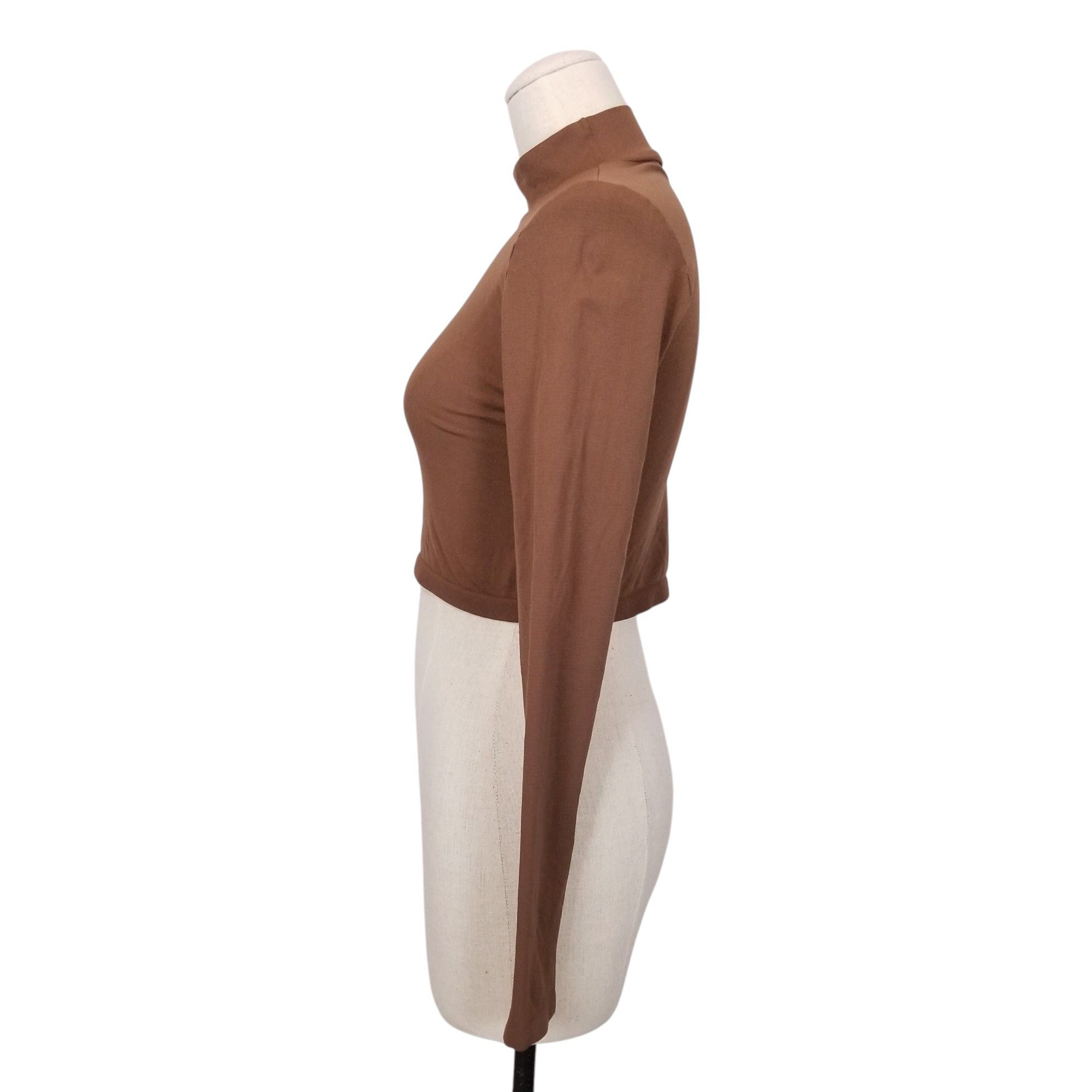 Free People Cropped Mock Neck Long Sleeve Size M / US 6-8 / IT 42-44 - 2 Thumbnail