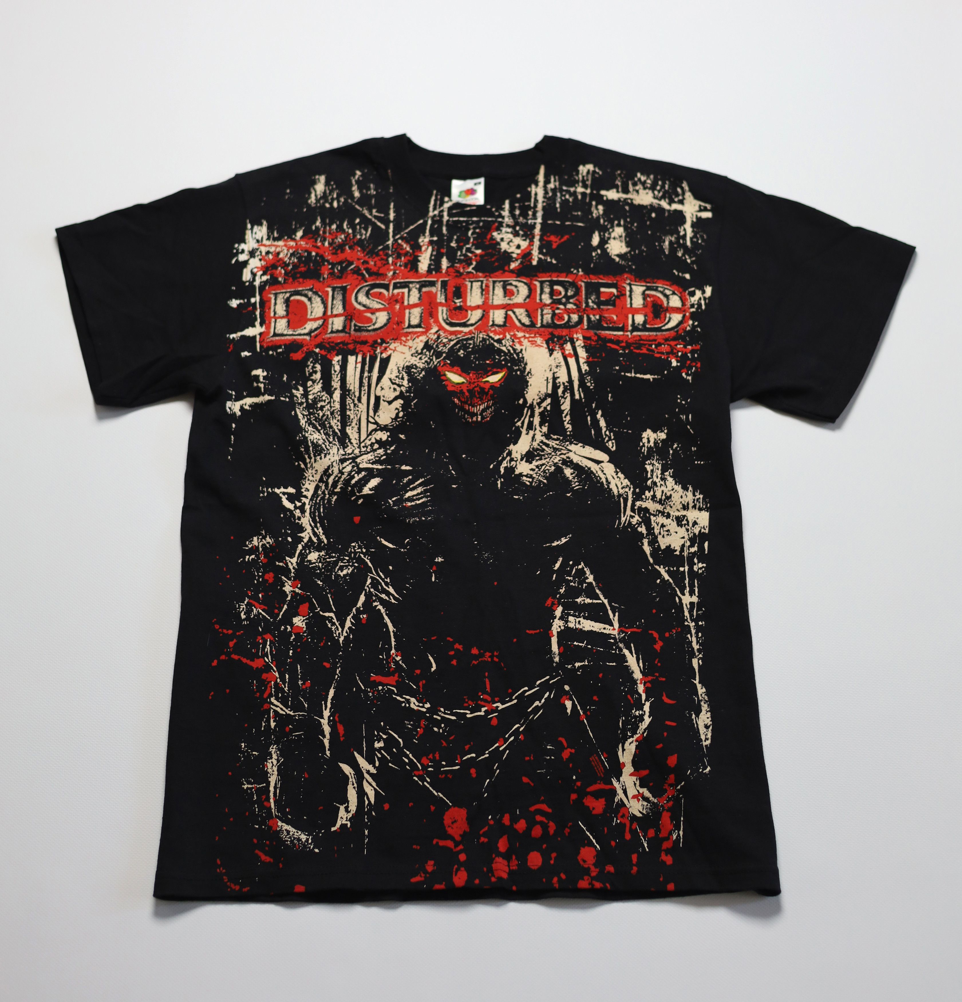 Fruit Of The Loom Disturbed Distressed y2k Band Tee T-Shirt Size US M / EU 48-50 / 2 - 1 Thumbnail