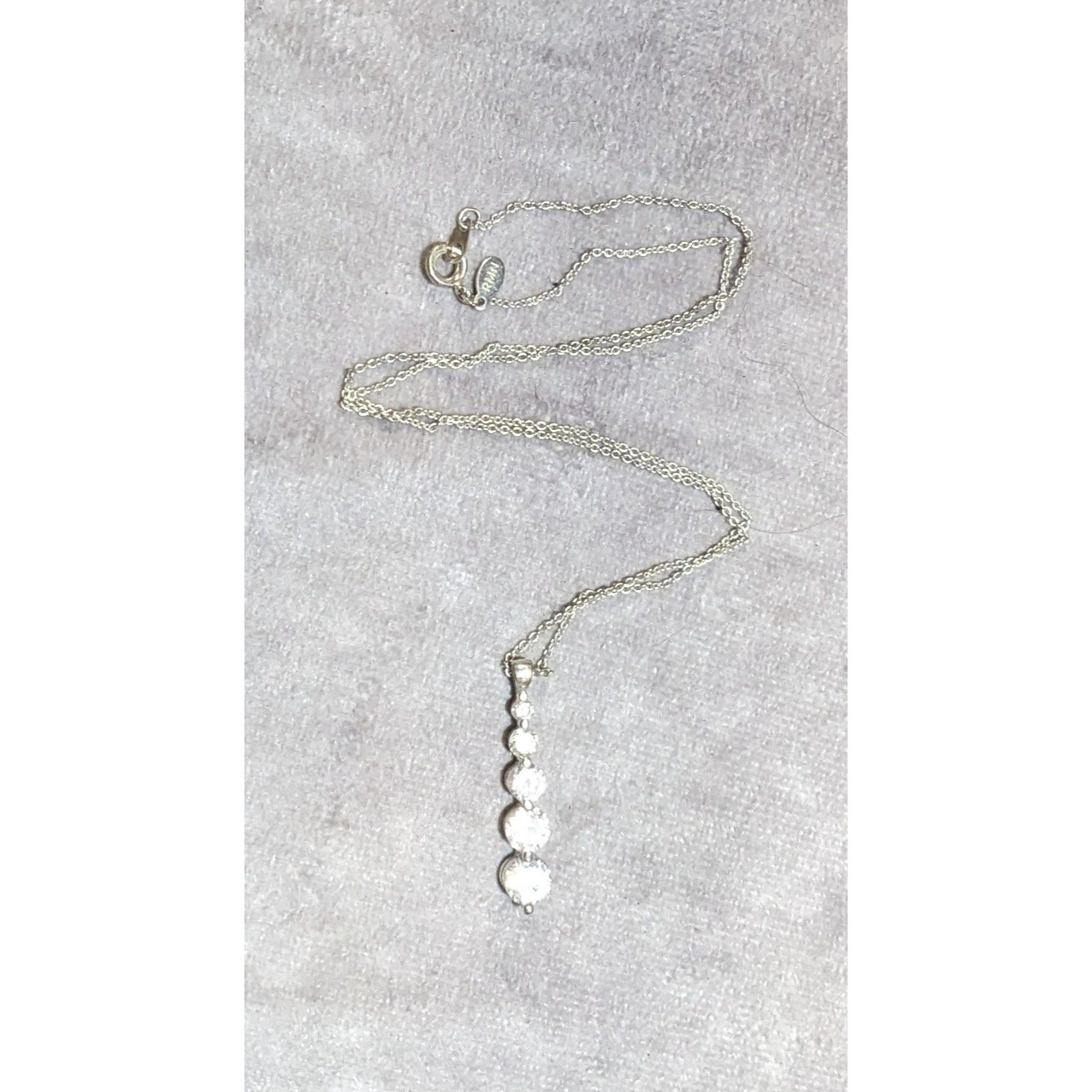Other Roman Silver Tone Rhinestone Pillar Pendant Necklace Size ONE SIZE - 11 Thumbnail