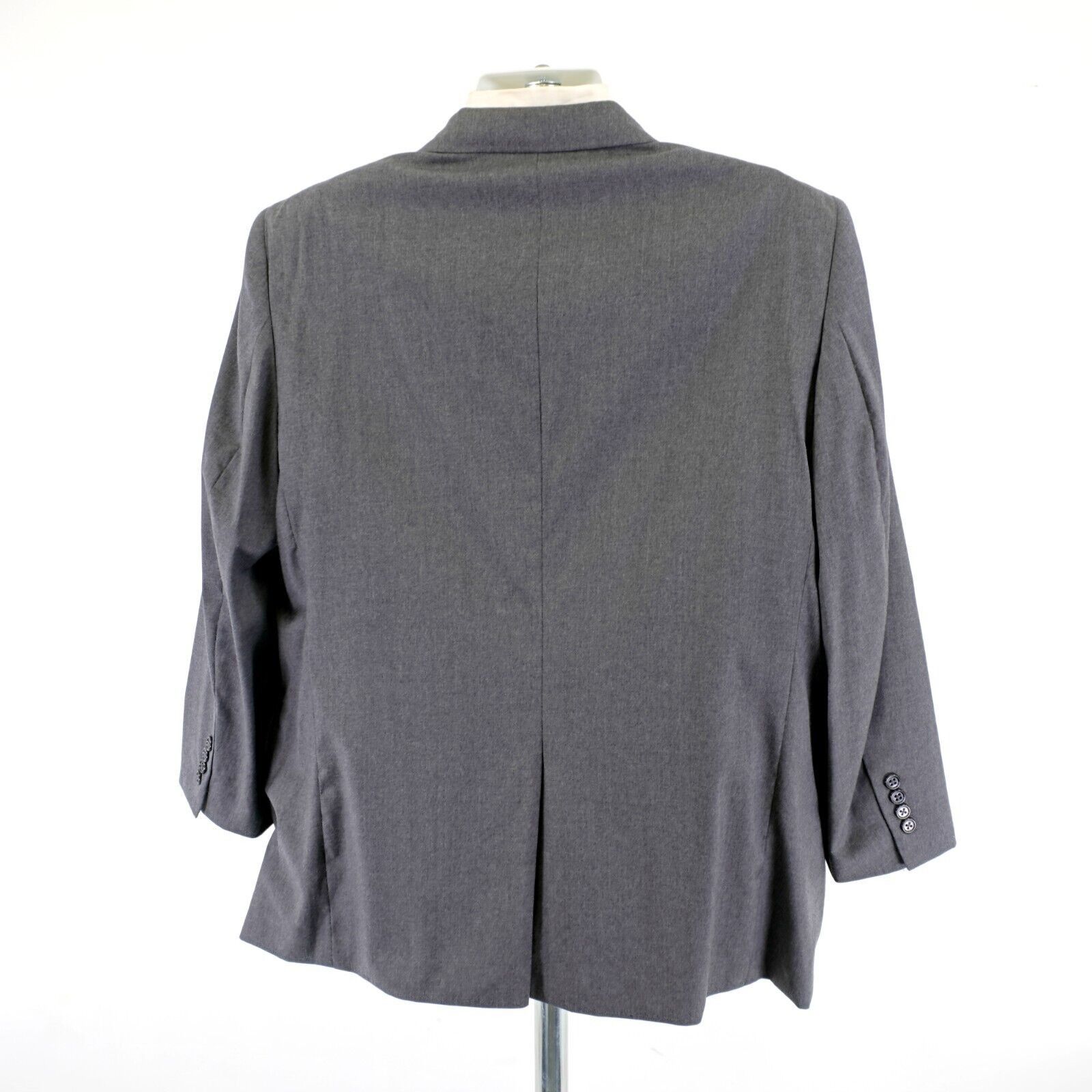 Jos. A. Bank DAMAGED Jos A Bank Portly Gray Wool 46R Tagged 46S 2 Button Size 46R - 6 Thumbnail