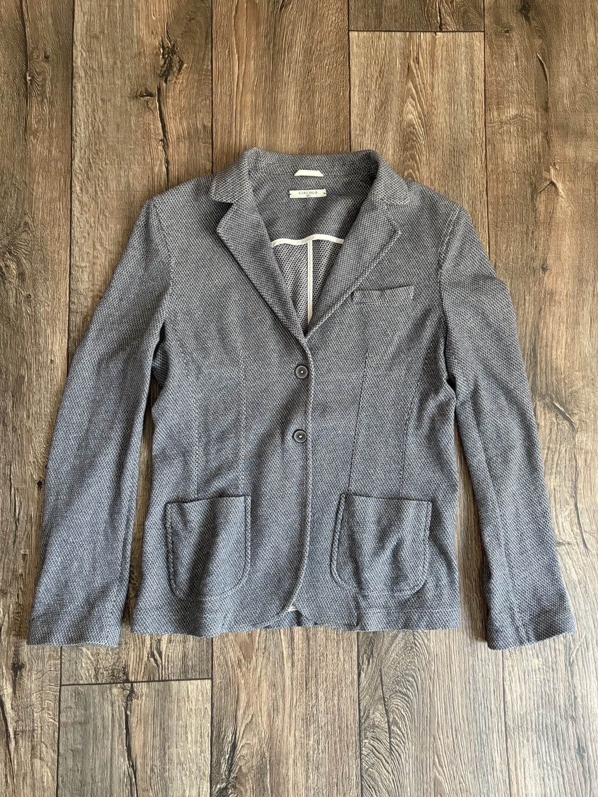 Circolo 1901 Circolo 1901 Women’s Cotton Blazer Jacket Textured Knit Size L / US 10 / IT 46 - 1 Thumbnail