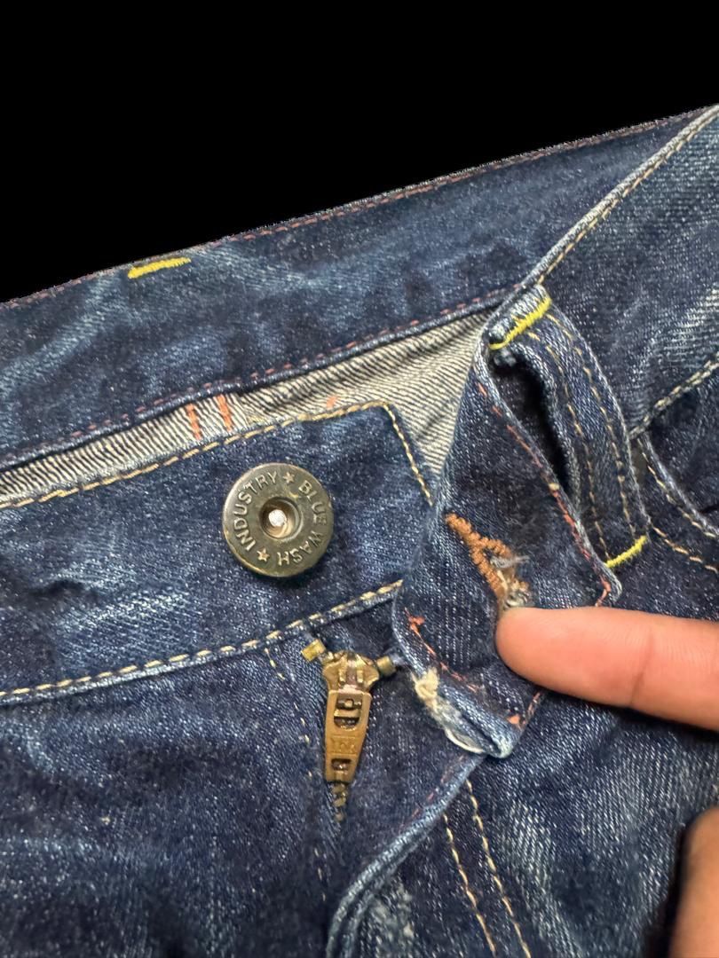 Japanese Brand FLARED Blue Blue Japanese Rusty Mudwash Distressed Grunge Size US 28 / EU 44 - 9 Thumbnail