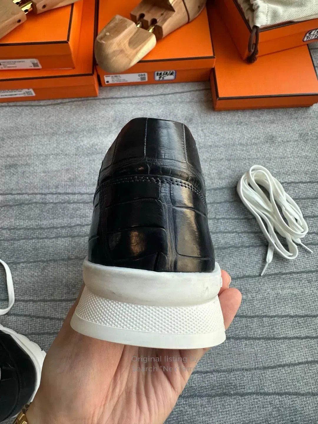 Kiton Kiton Black E Fish Leather Sneakers. Size US 10 / EU 43 - 6 Thumbnail