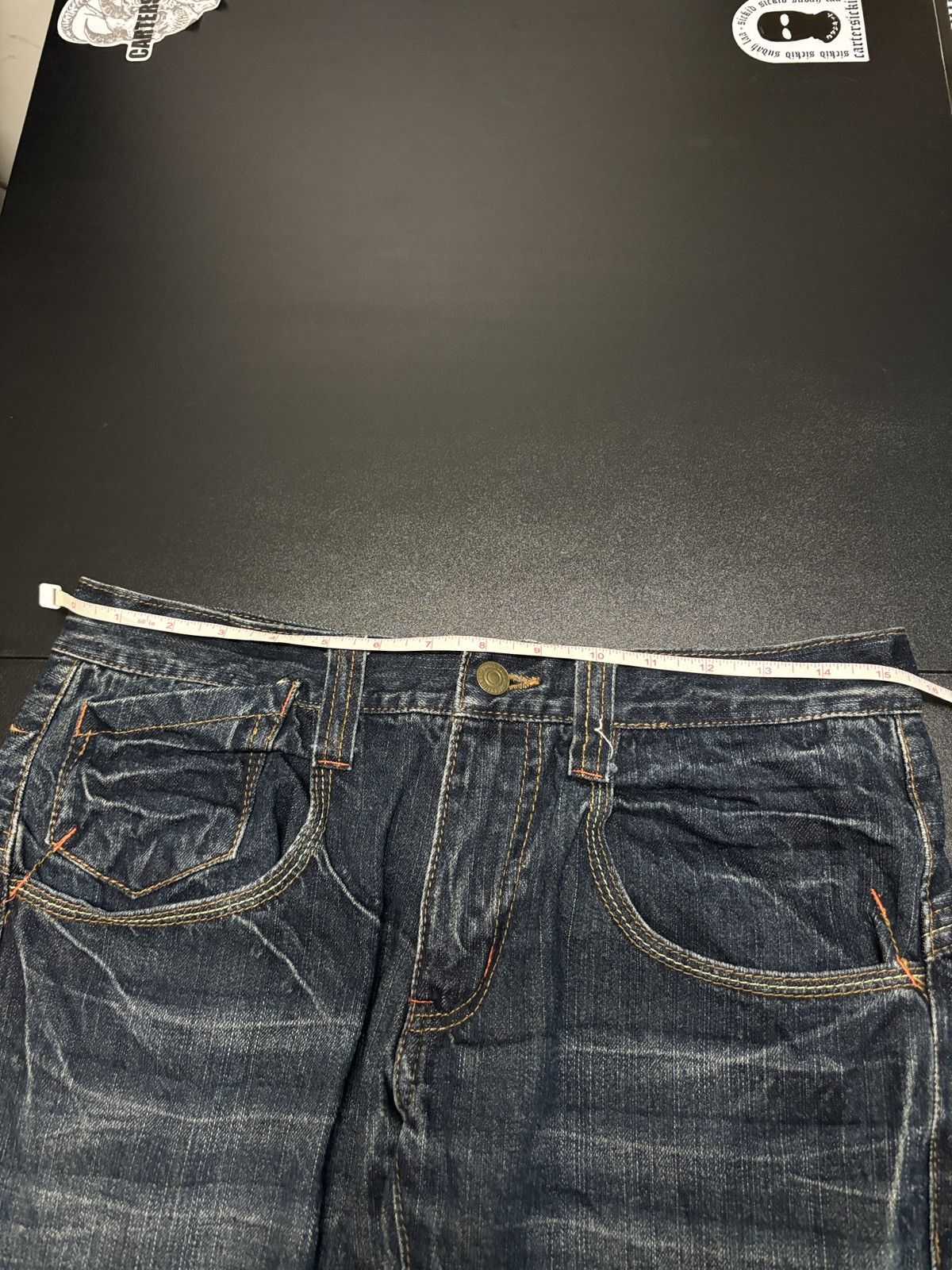 Japanese Brand Jack Serika Embroidery Wide Flare Denim Jeans Size 31" - 10 Thumbnail