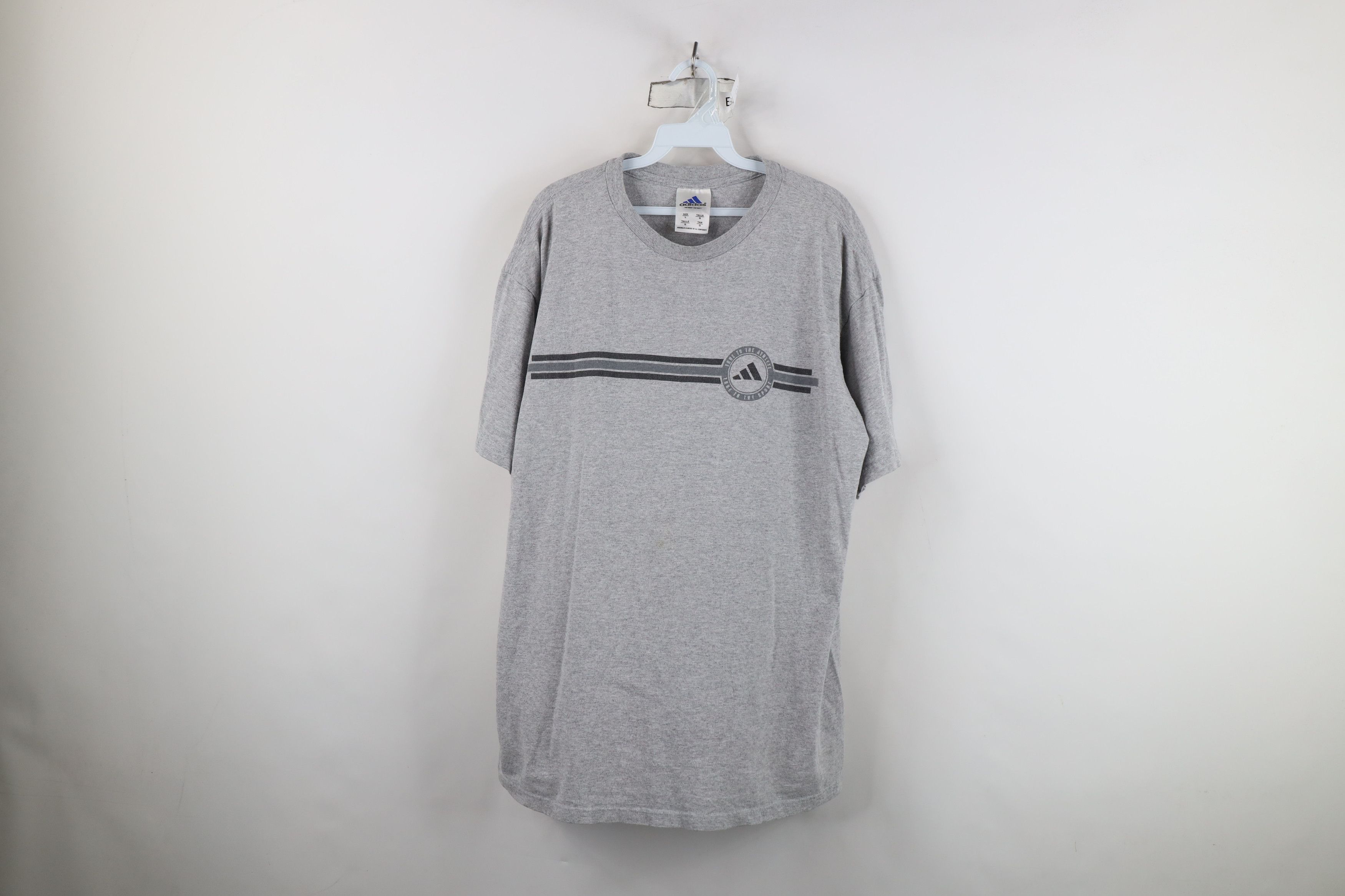 Adidas Vintage 90s Y2K Adidas Spell Striped Short Sleeve T-Shirt Size US L / EU 52-54 / 3 - 1 Thumbnail
