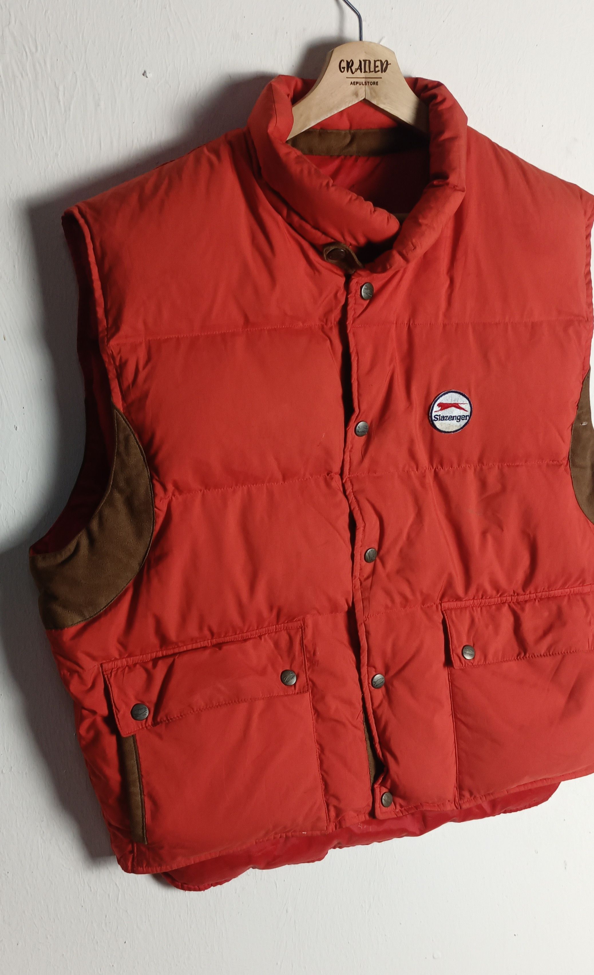 Japanese Brand Slazenger Puffer Vest Winter Seasons Size US XL / EU 56 / 4 - 6 Thumbnail