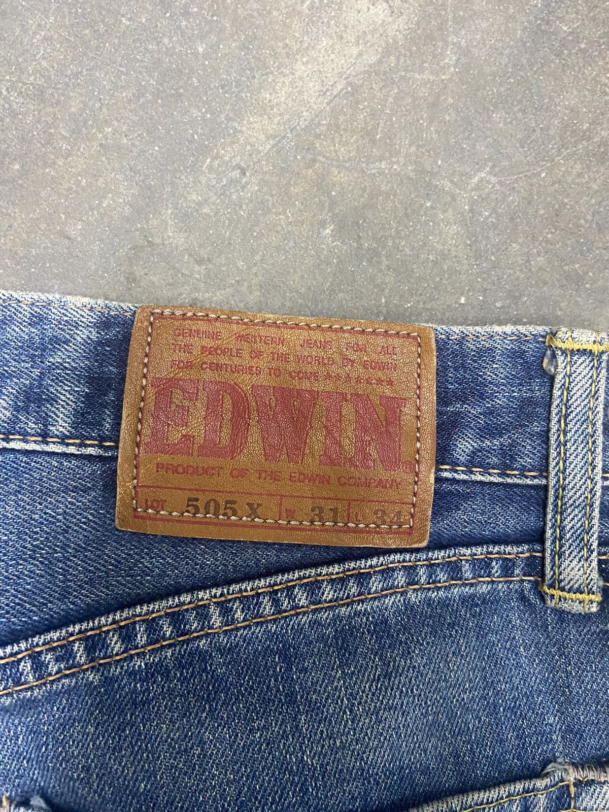Beauty Beast 🔥 Flare🔥🔥🔥 Vintage Edwin 505X selvedge jeans distressed Size US 31 - 7 Thumbnail