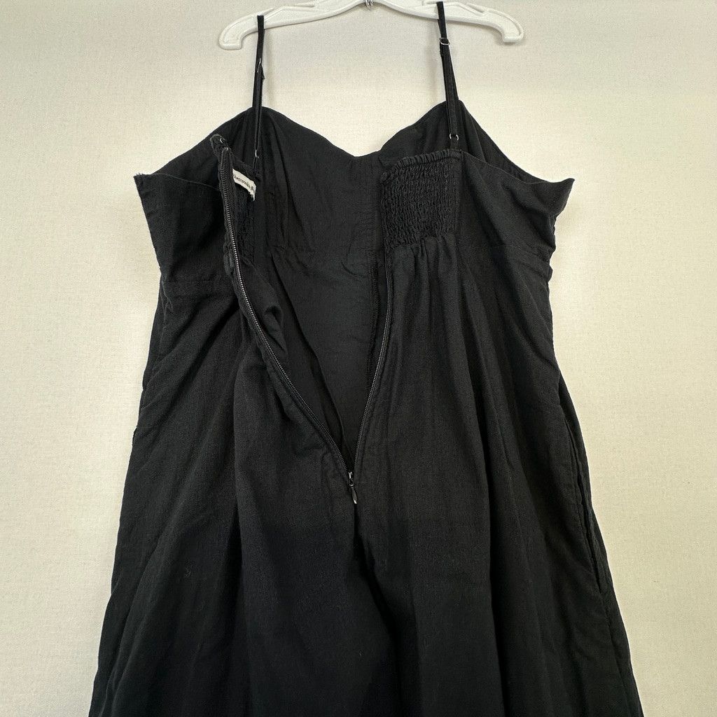 Abercrombie & Fitch Abercrombie & Fitch Black Linen Blend Maxi Dress XLP Size XL / US 12-14 / IT 48-50 - 11 Thumbnail