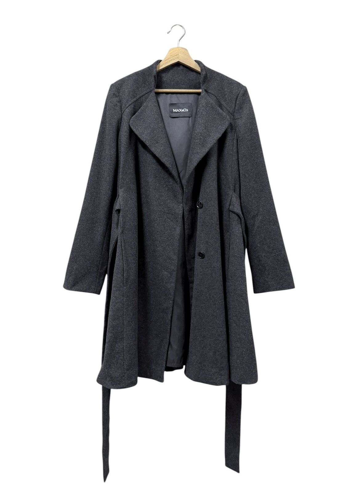 MM6 Max&Co Asymmetrical Wool Double Breasted Longjacket Belt Size US S / EU 44-46 / 1 - 12 Thumbnail